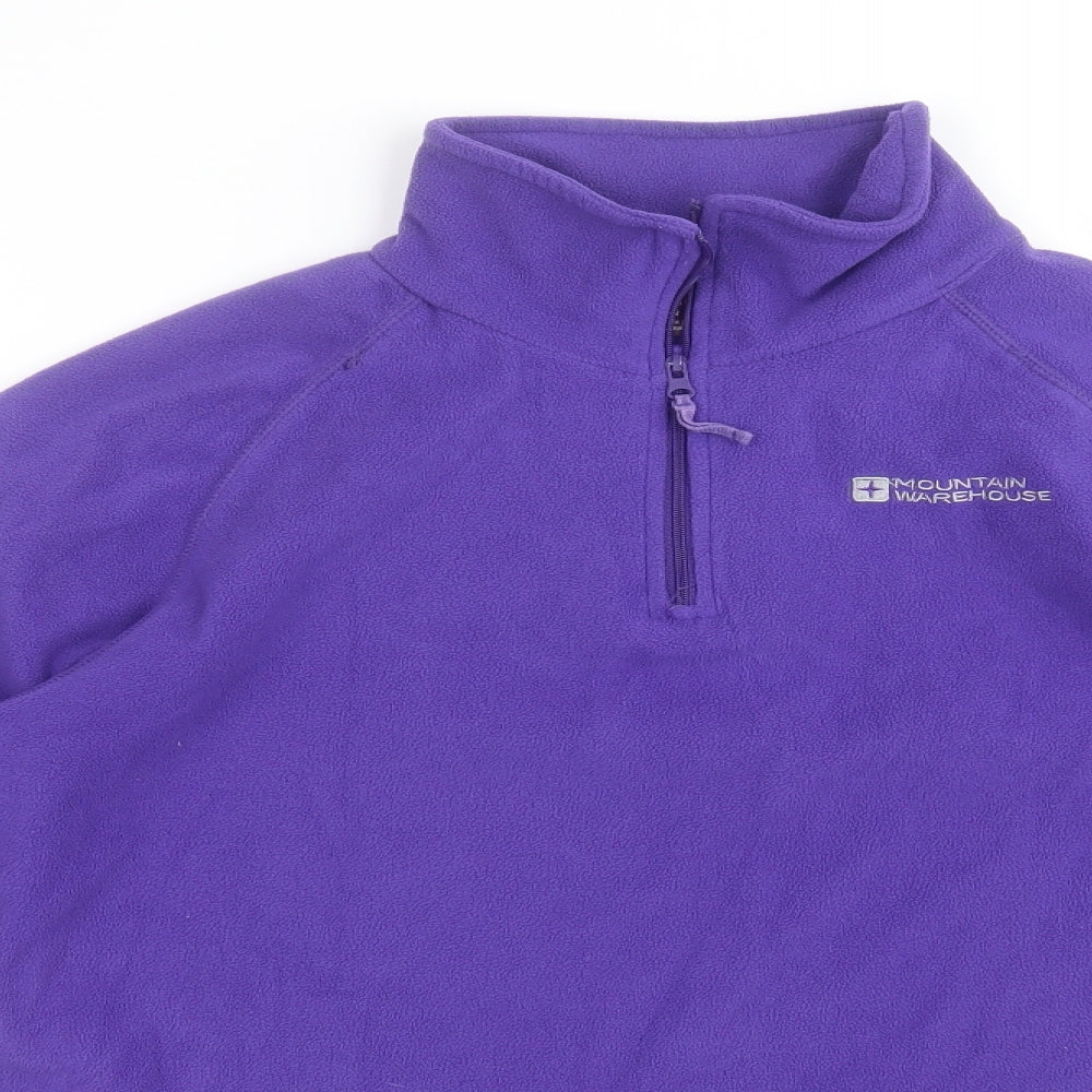 Mountain Warehouse Womens Purple High Neck  Polyester Pullover Jumper Size 12