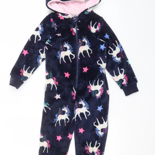 Matalan Girls Multicoloured Animal Print Polyester  One Piece Size 3-4 Years   - UNICORNS