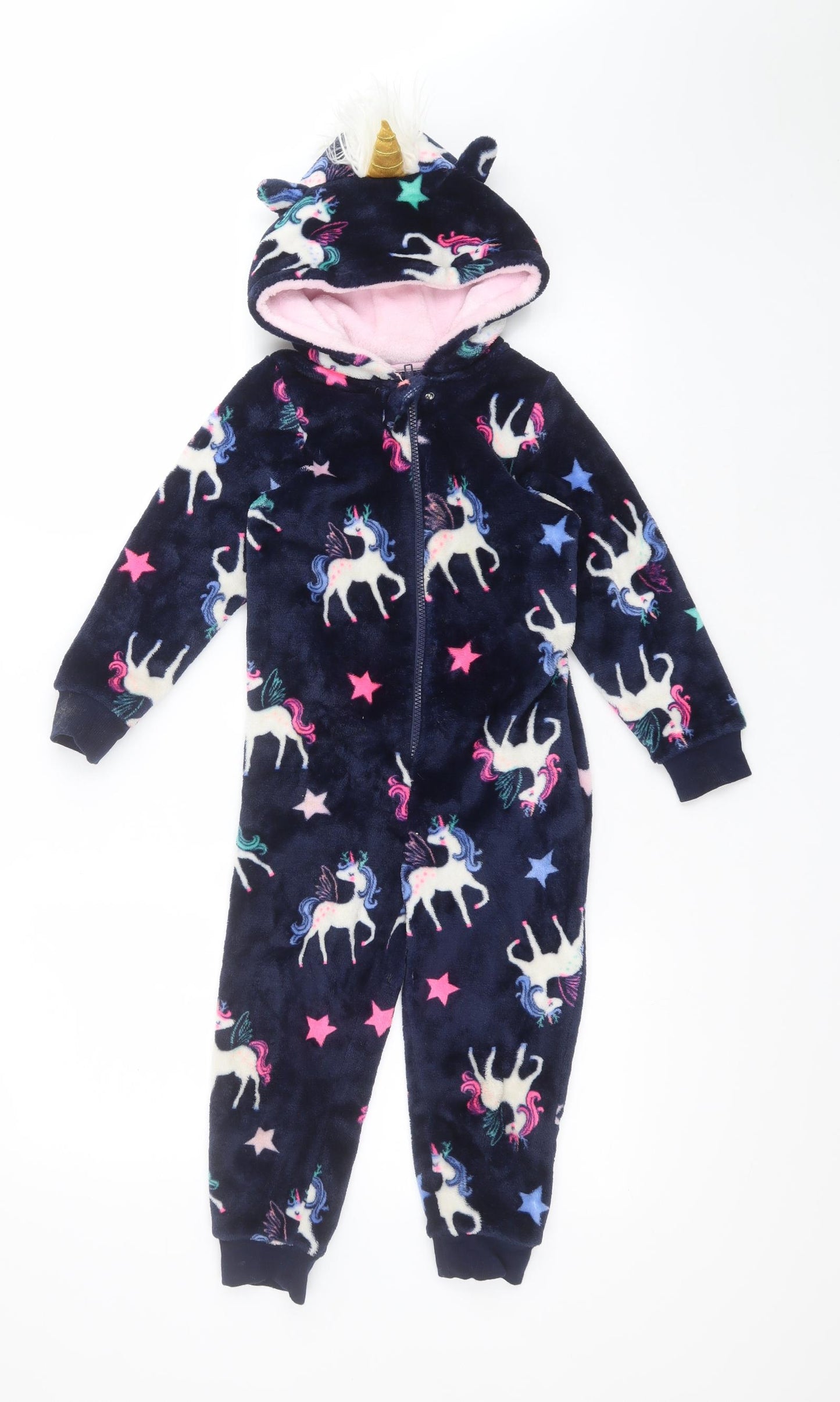 Matalan Girls Multicoloured Animal Print Polyester  One Piece Size 3-4 Years   - UNICORNS