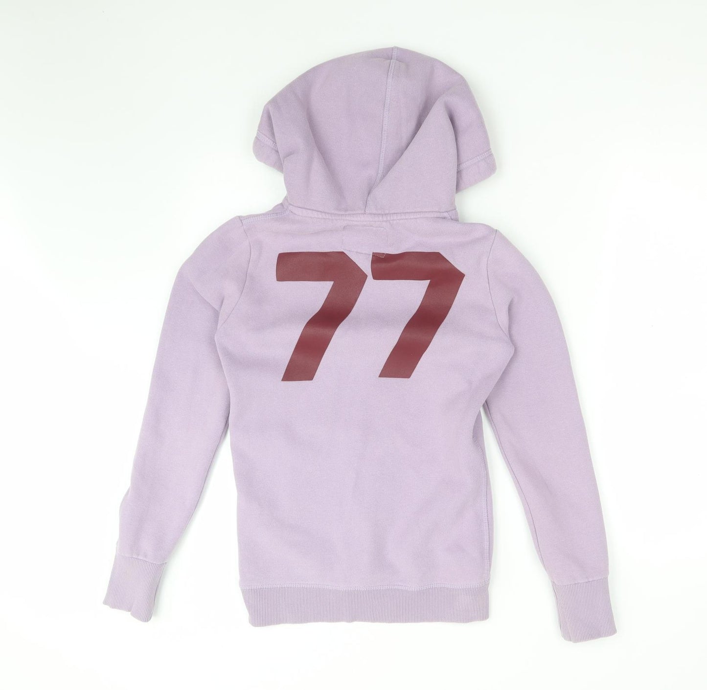 Superdry Womens Purple  Cotton Pullover Hoodie Size XS