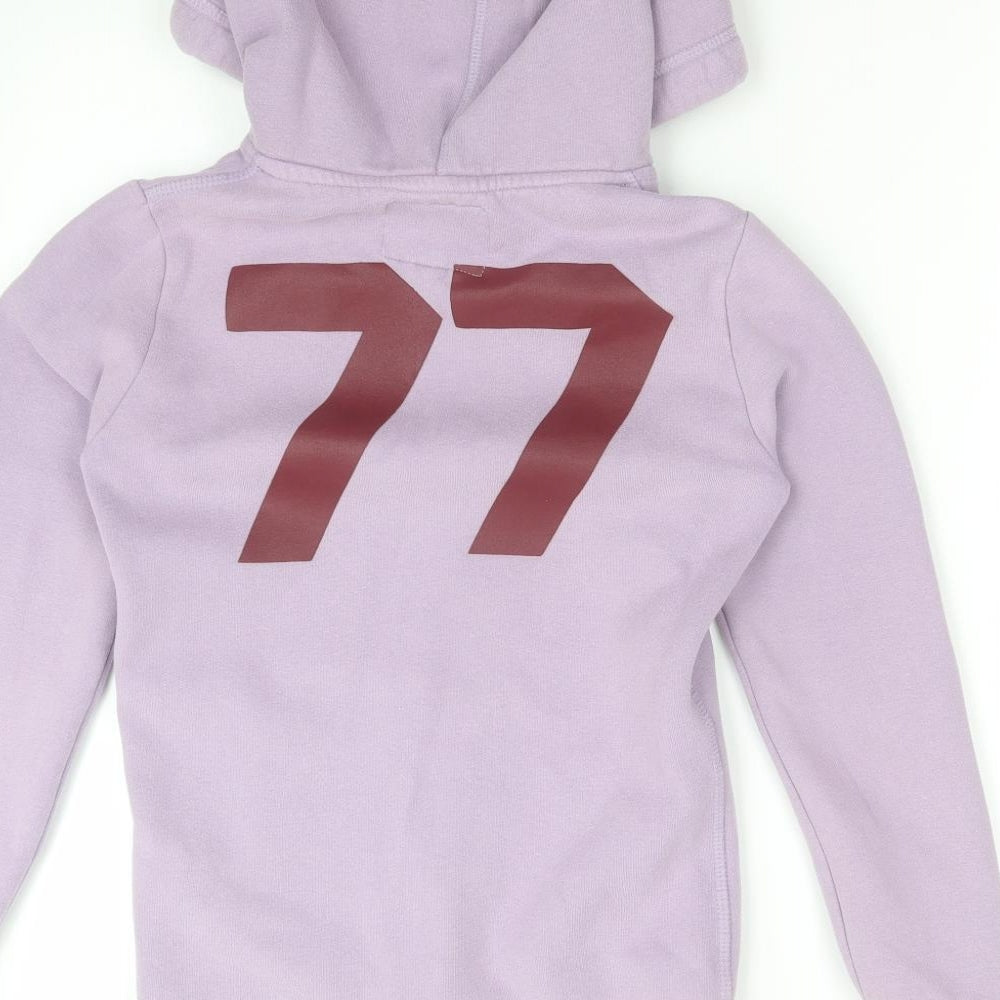 Superdry Womens Purple  Cotton Pullover Hoodie Size XS