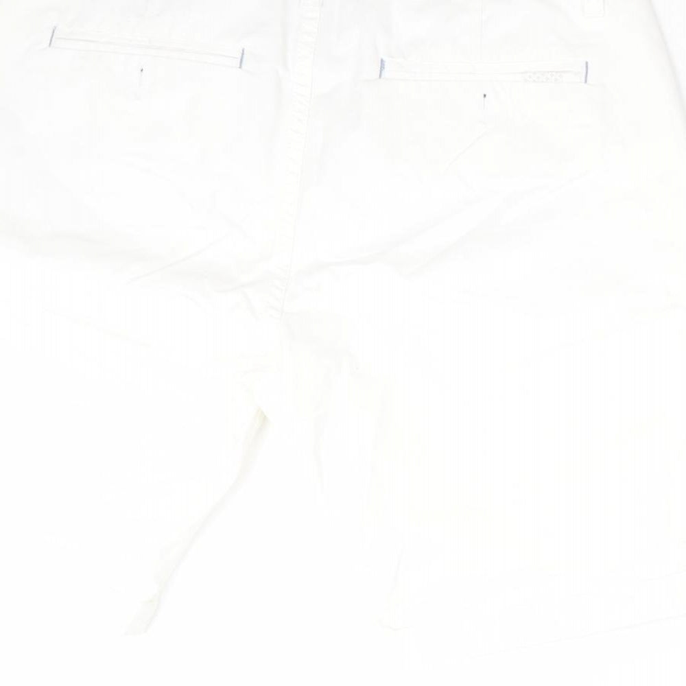 Primark Mens White  Cotton Chino Shorts Size 32 L9 in Regular
