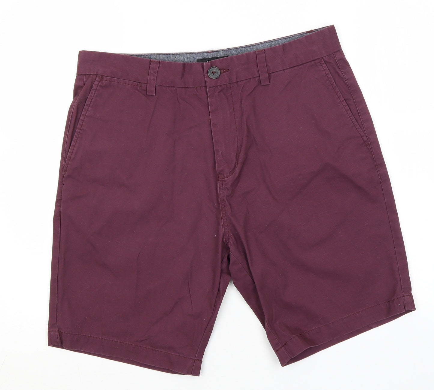 NEXT Mens Grey  Cotton Chino Shorts Size 34 L9 in Regular