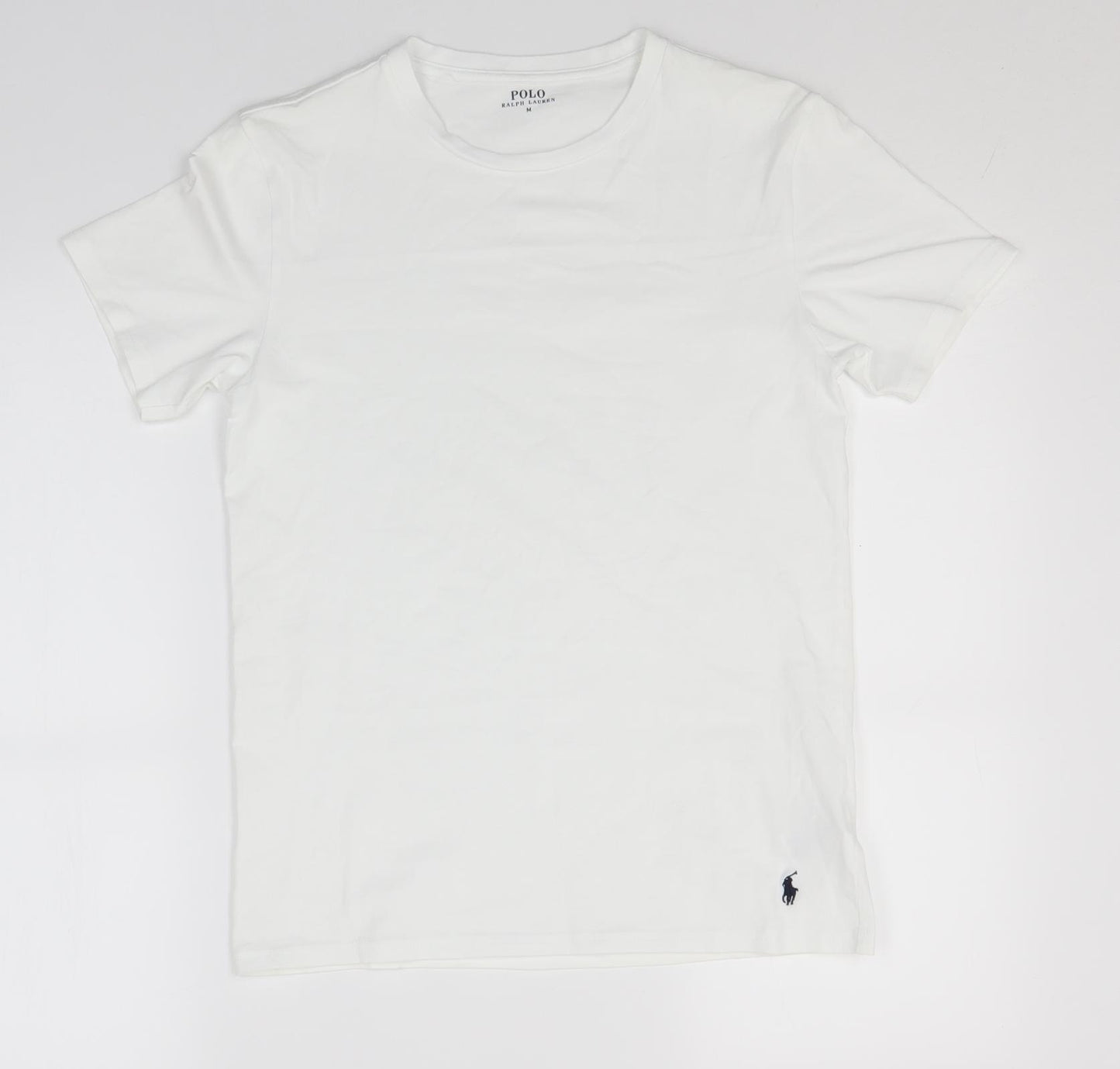 Polo Ralph Lauren Womens White  Cotton Basic T-Shirt Size M Round Neck