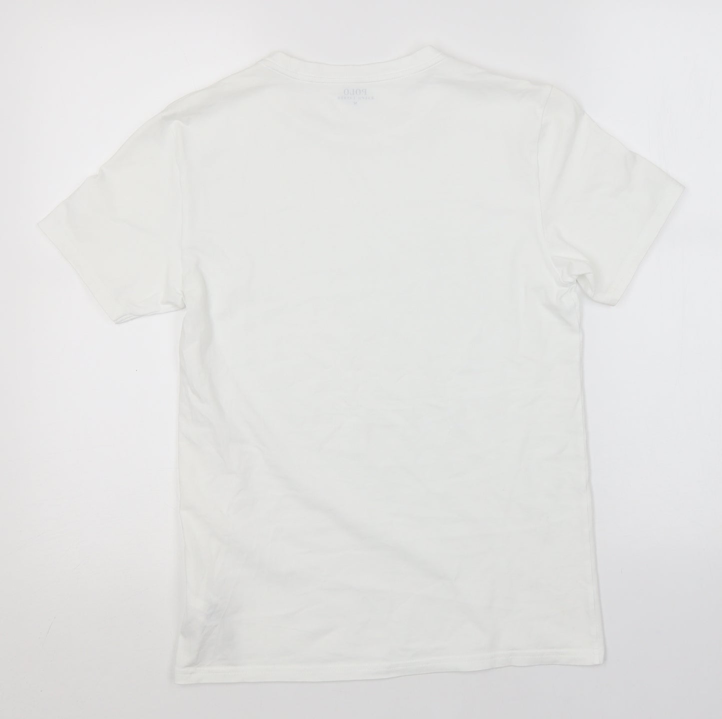 Polo Ralph Lauren Womens White  Cotton Basic T-Shirt Size M Round Neck