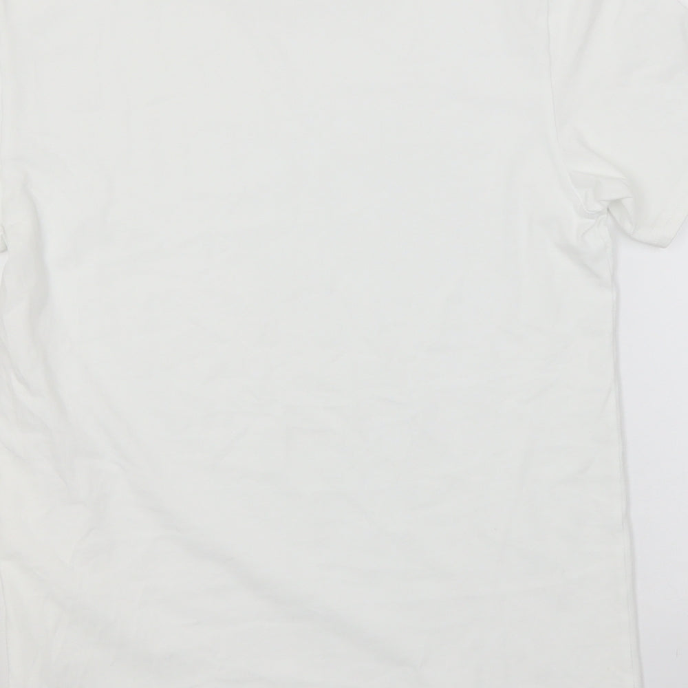 Polo Ralph Lauren Womens White  Cotton Basic T-Shirt Size M Round Neck