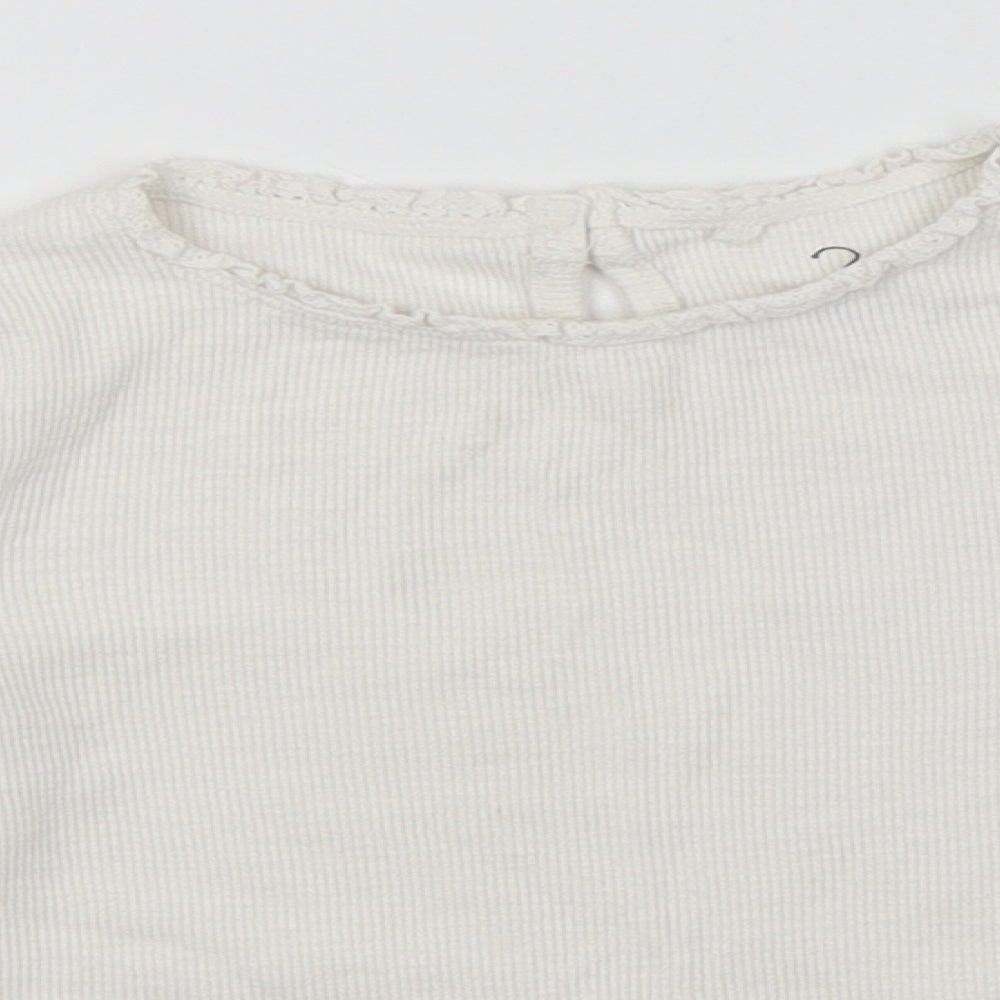NEXT Girls Pink  Cotton Basic T-Shirt Size 3-4 Years Round Neck