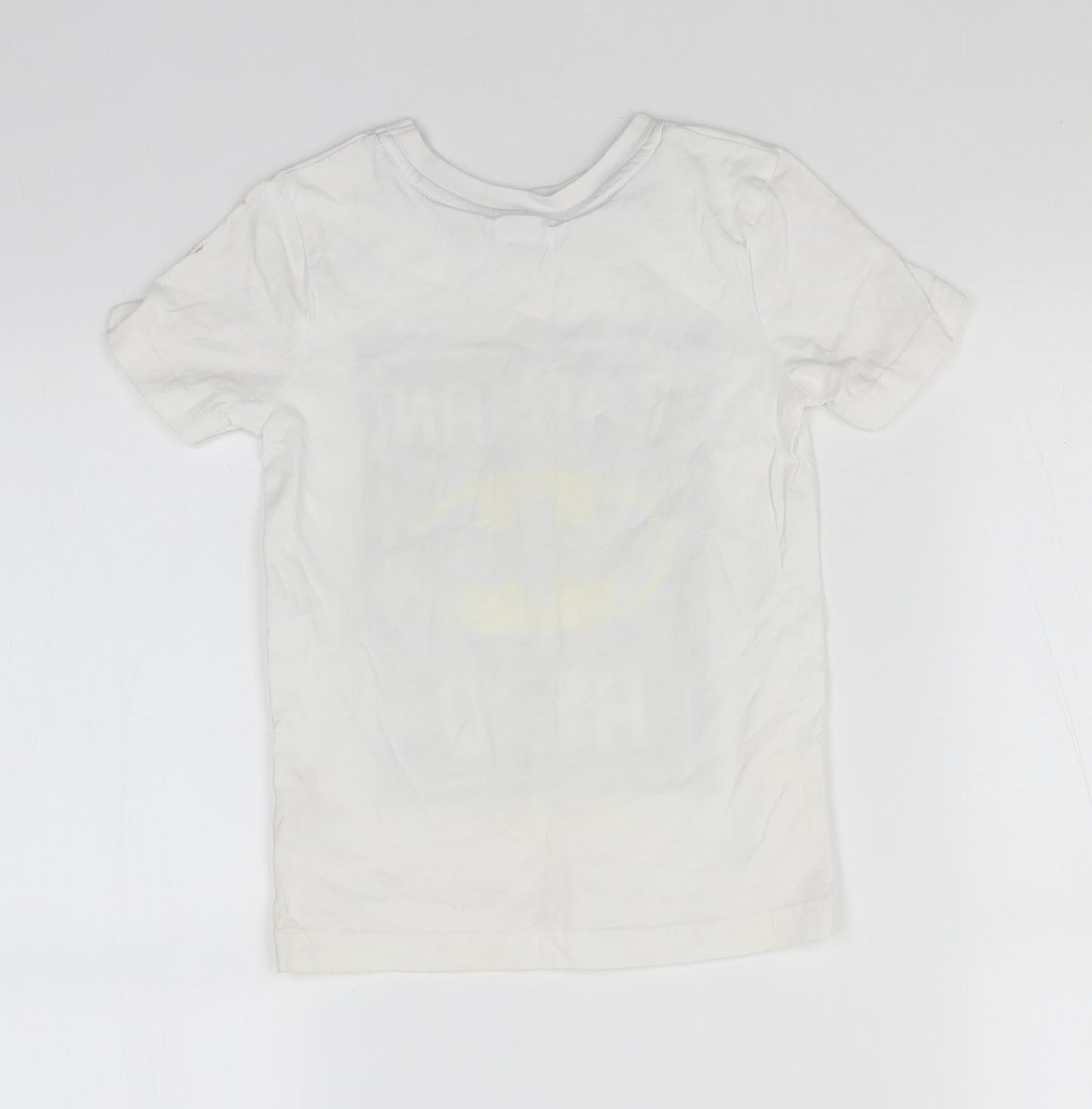 Batman Boys White  Cotton Basic T-Shirt Size 3-4 Years Round Neck  - Batman Hero
