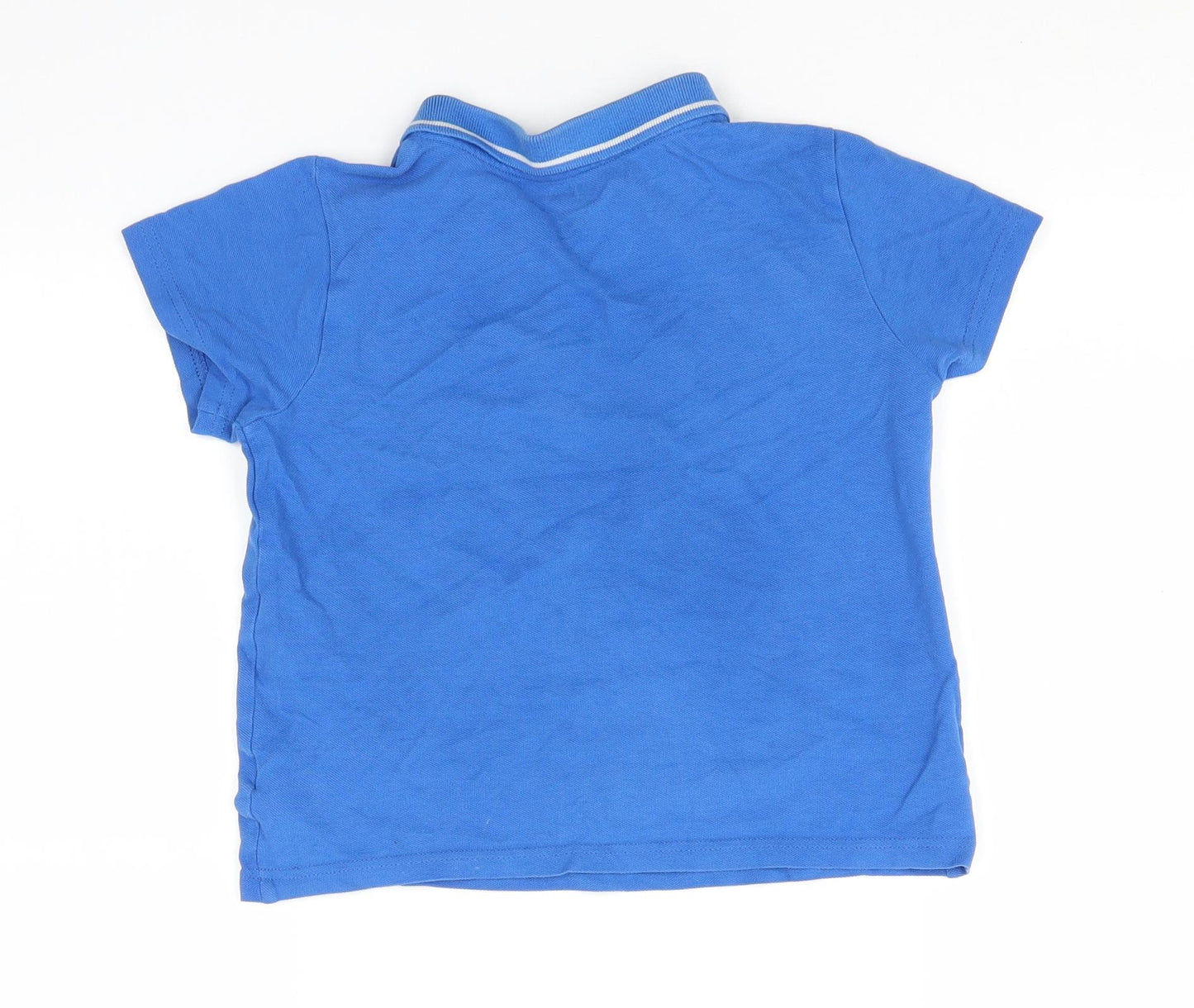 F&F Boys Blue  Cotton Basic Polo Size 6-7 Years Collared