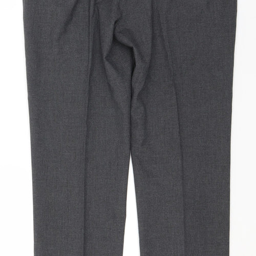 Cedar Wood State Mens Grey Houndstooth Polyester Trousers  Size 34 in L27 in Slim
