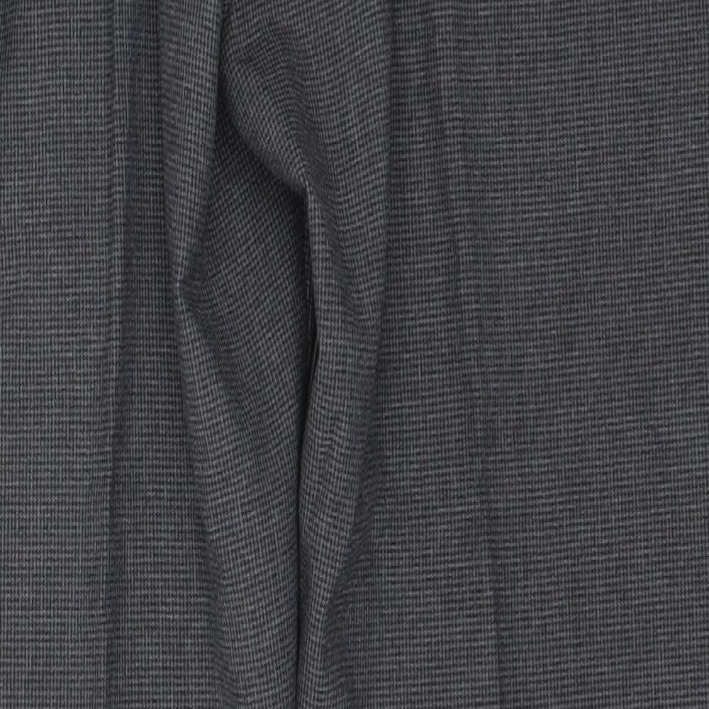 Cedar Wood State Mens Grey Houndstooth Polyester Trousers  Size 34 in L27 in Slim