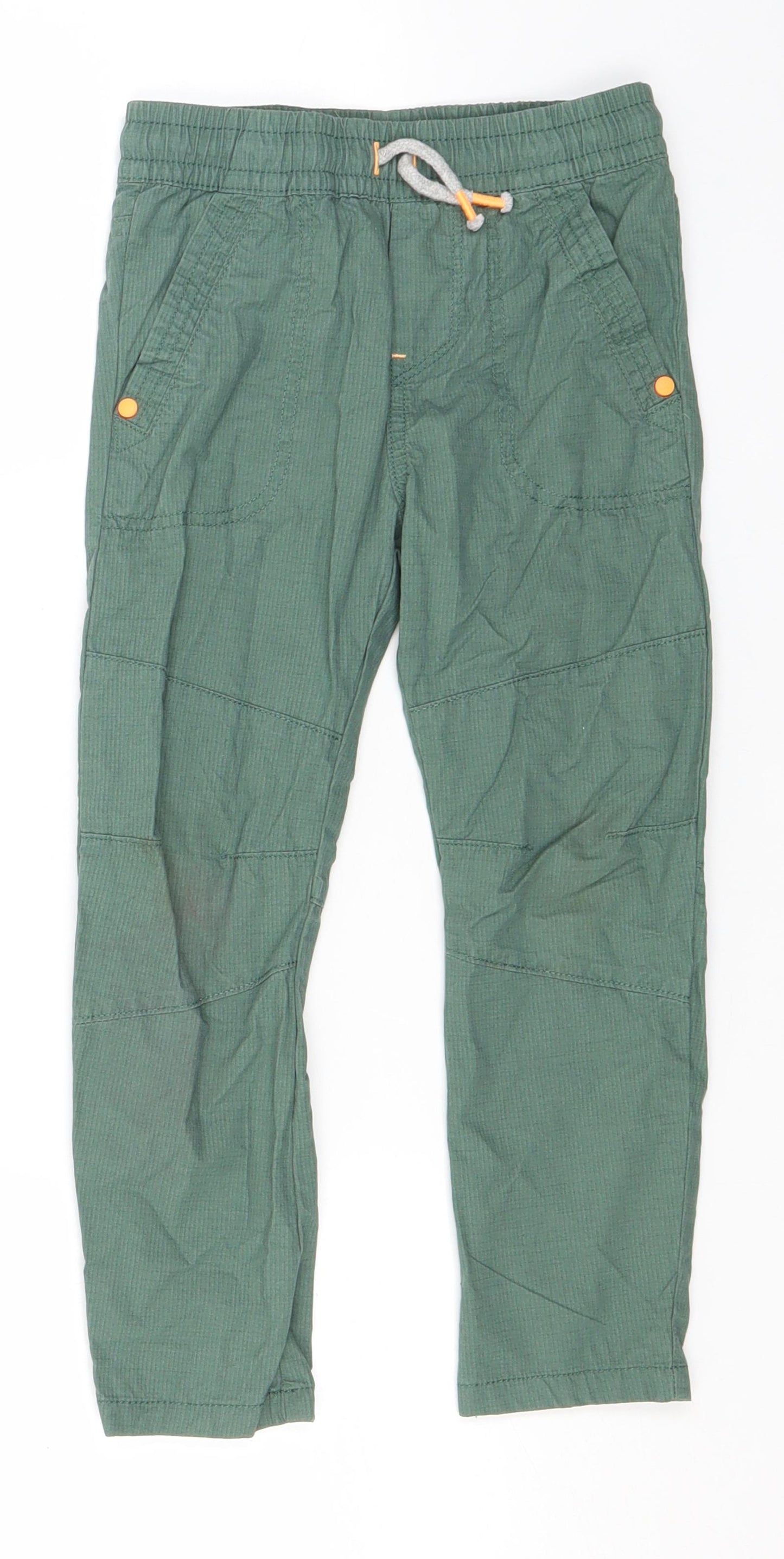 F&F Boys Green  Cotton Cargo Trousers Size 3-4 Years  Regular