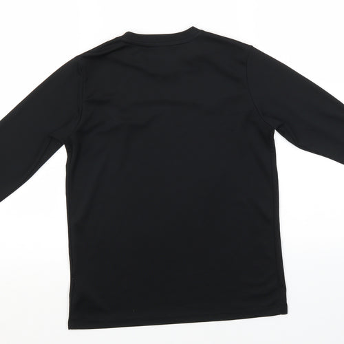 Nike Mens Black  Polyester Basic T-Shirt Size L Round Neck