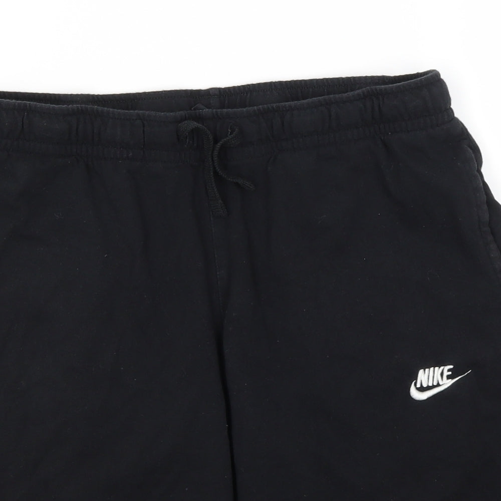 Nike Mens Black  Cotton Sweat Shorts Size M L10 in Regular