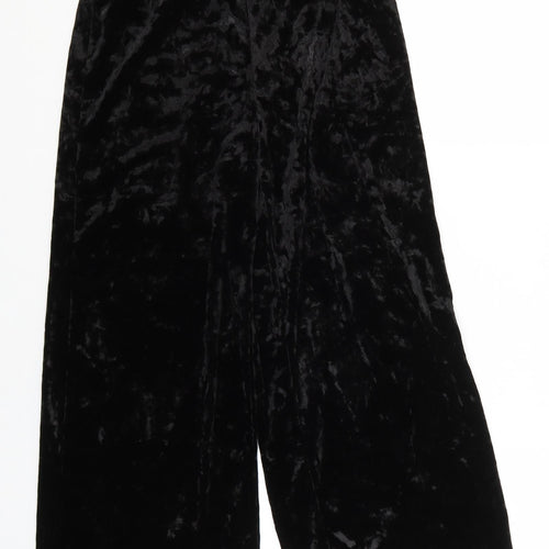Preworn Womens Black  Polyester Trousers  Size S L22 in Regular
