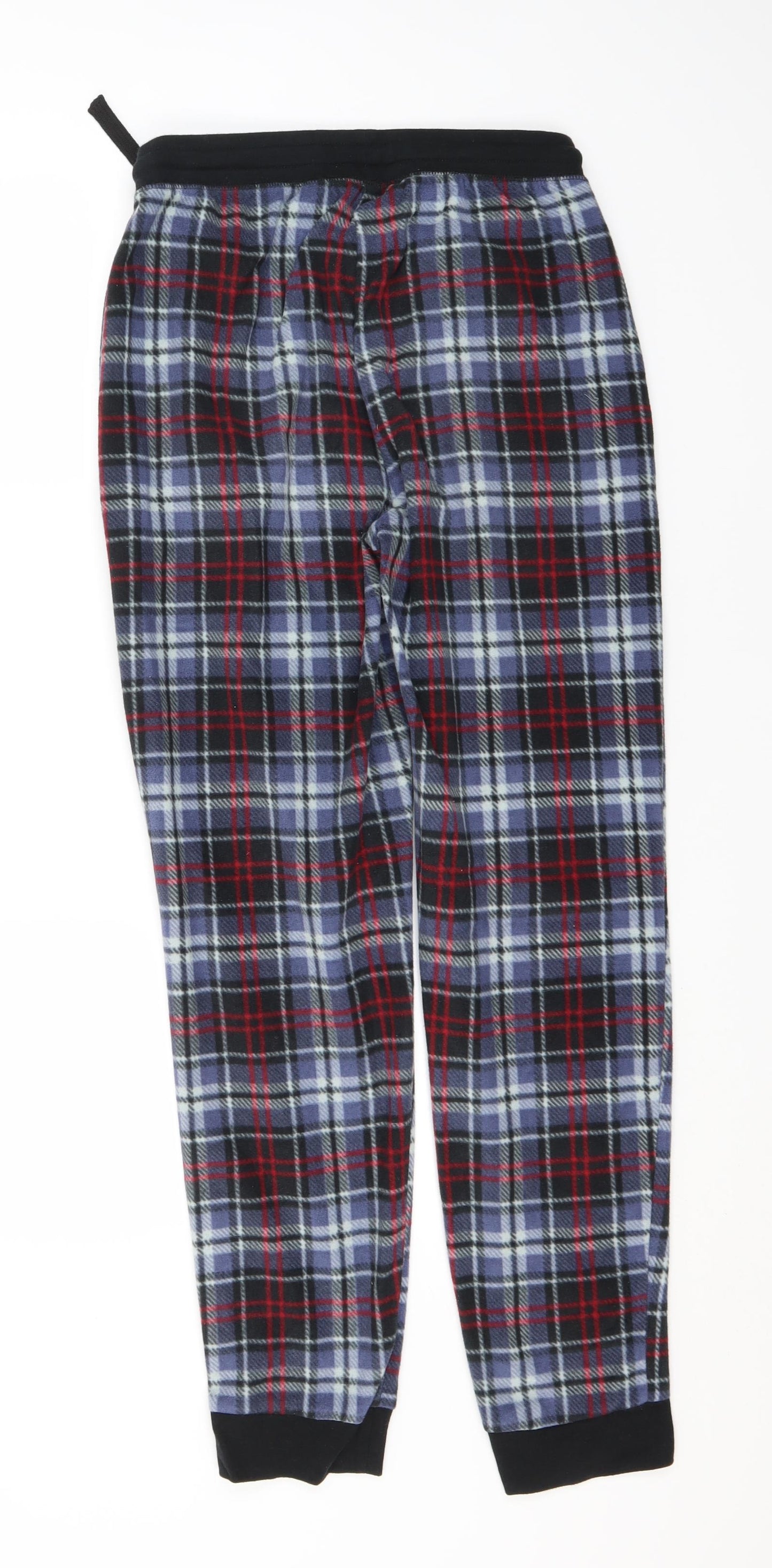 Nutmeg Womens Blue Plaid Polyester Bottoms Pyjama Pants Size S