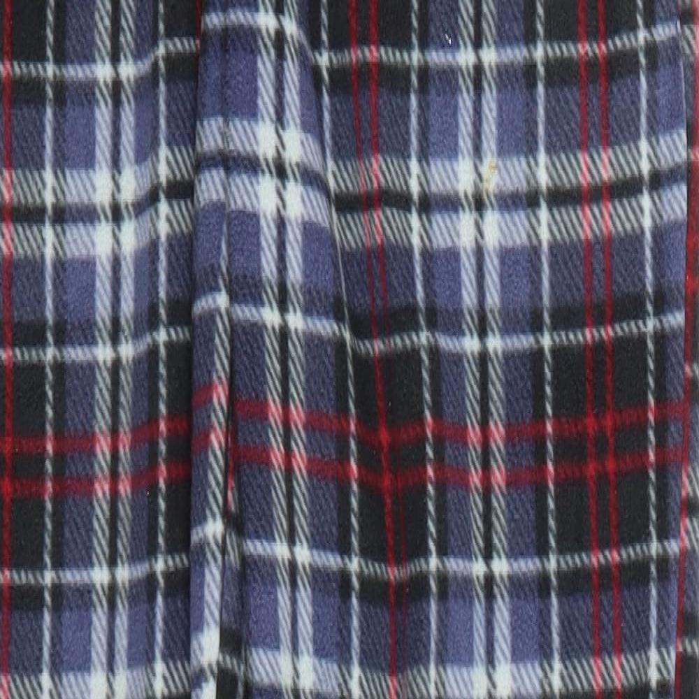 Nutmeg Womens Blue Plaid Polyester Bottoms Pyjama Pants Size S