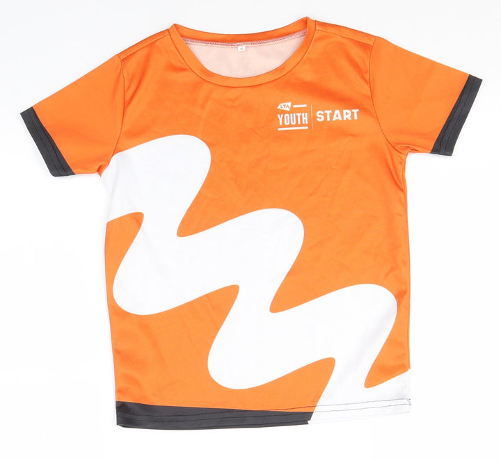 Preworn Boys Orange  Polyester Basic T-Shirt Size 6 Years Round Neck  - Youth Start