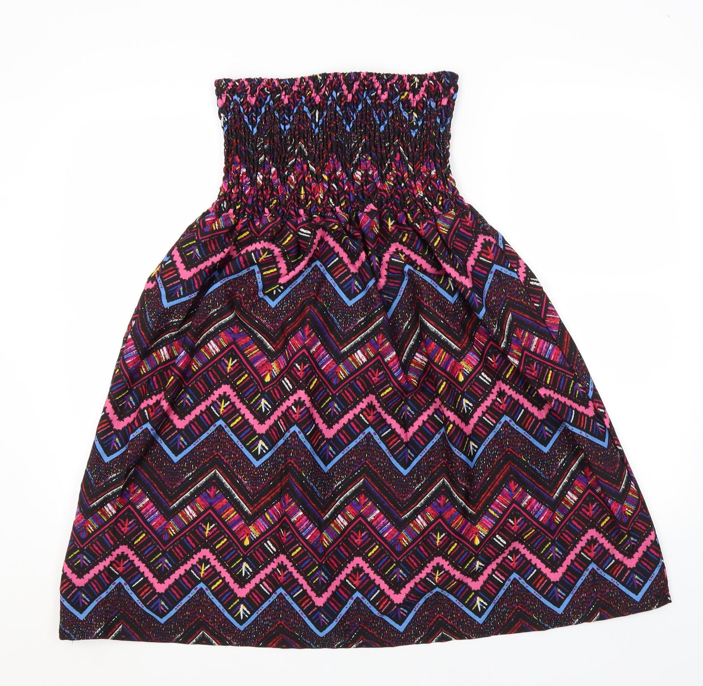 PEP&Co Womens Multicoloured Geometric Polyester A-Line  Size 12  Off the Shoulder