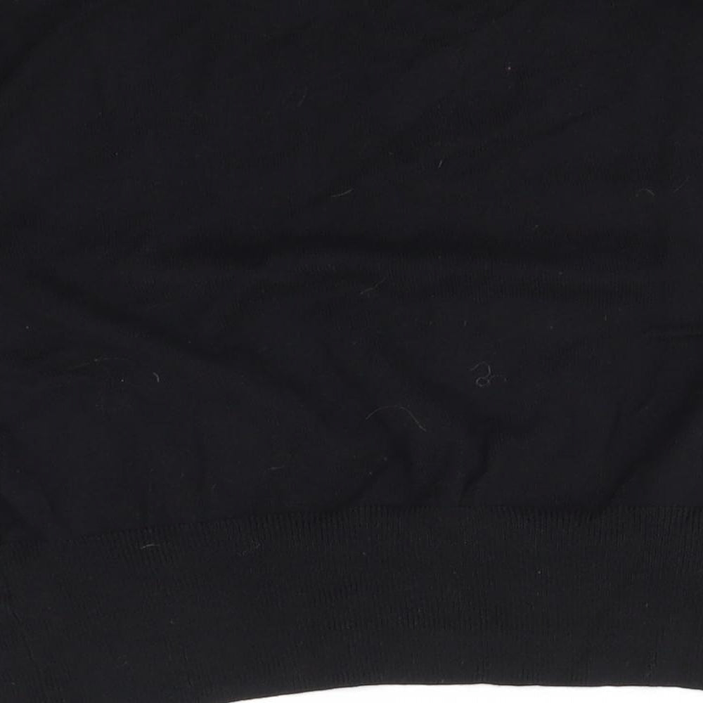 George Womens Black Round Neck  Cotton Cardigan Jumper Size 10