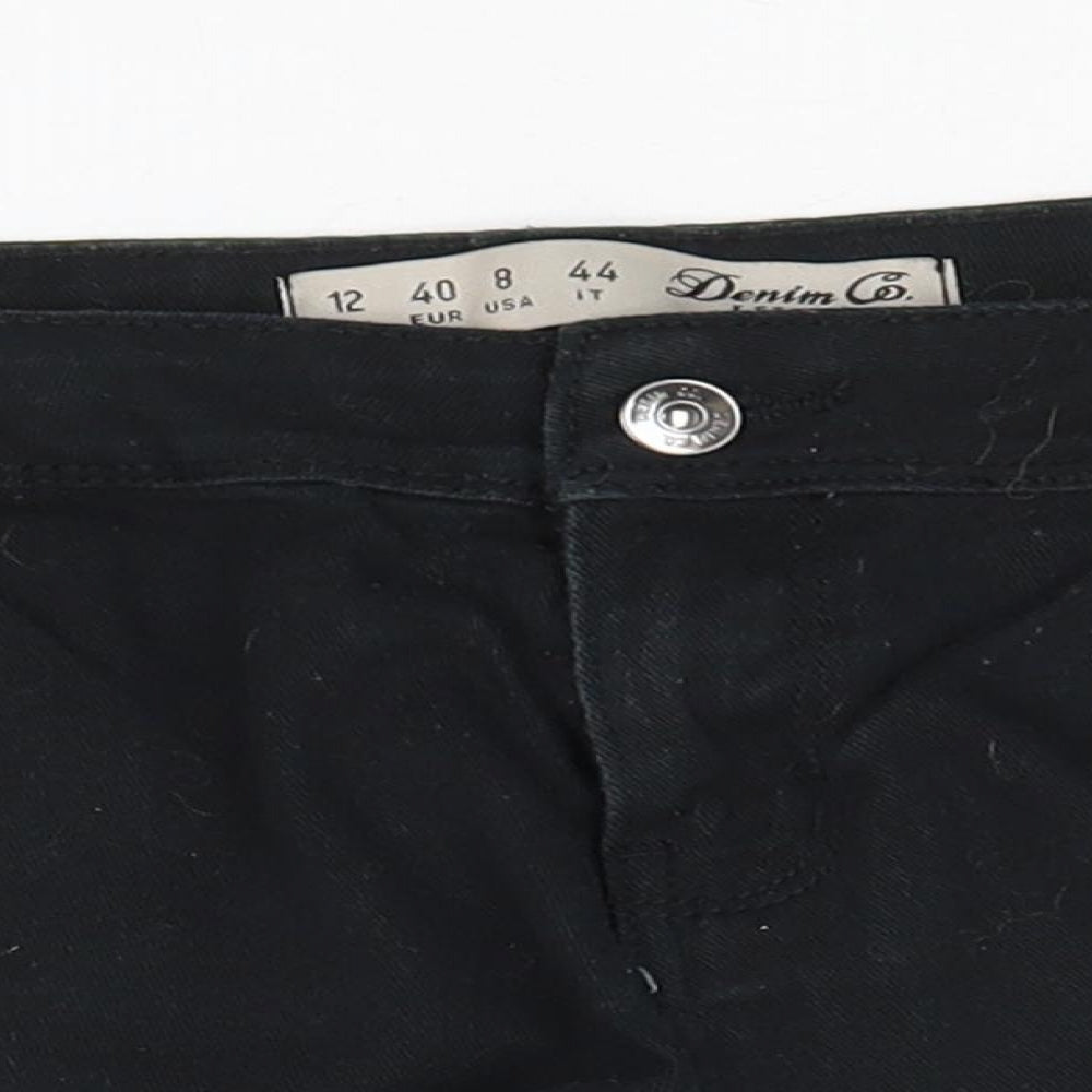 Primark Womens Black  Cotton Cargo Shorts Size 12  Regular