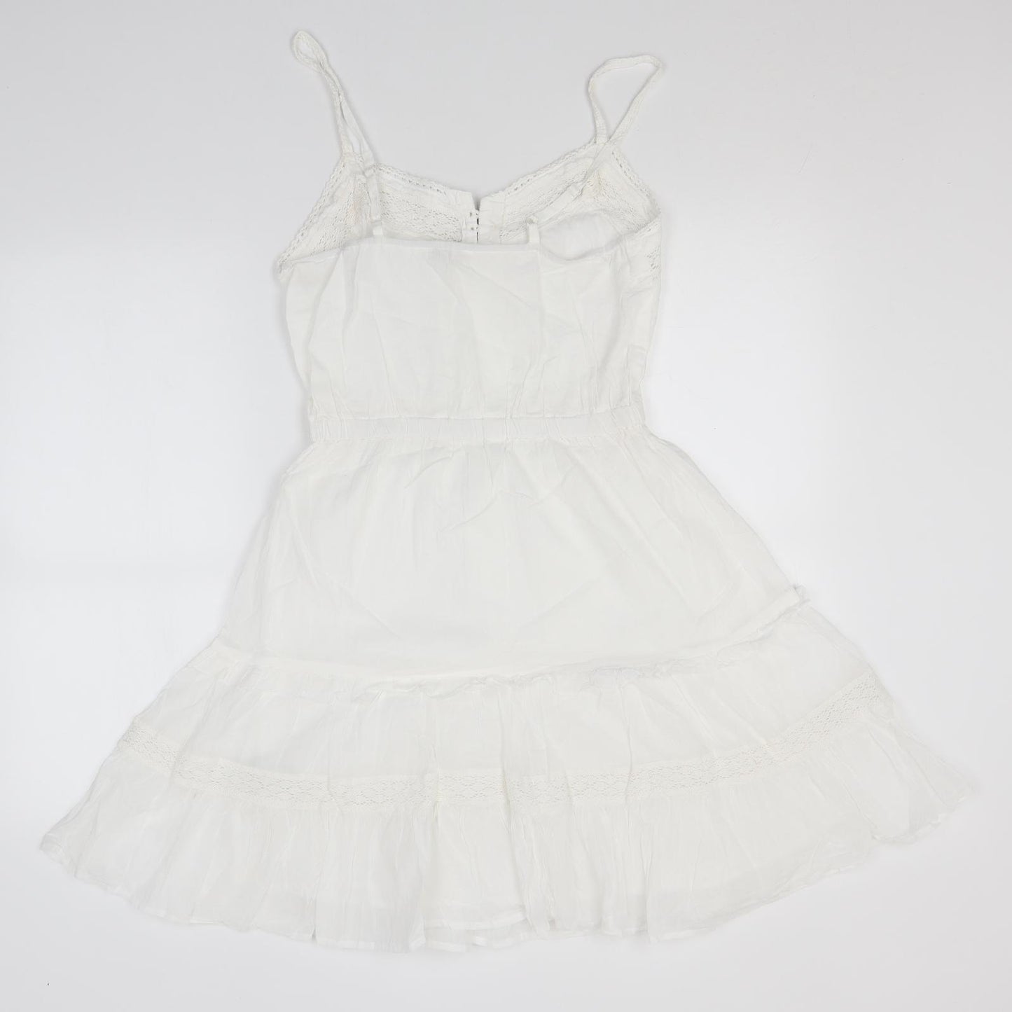 Brave Soul Womens White  Cotton A-Line  Size S  Halter