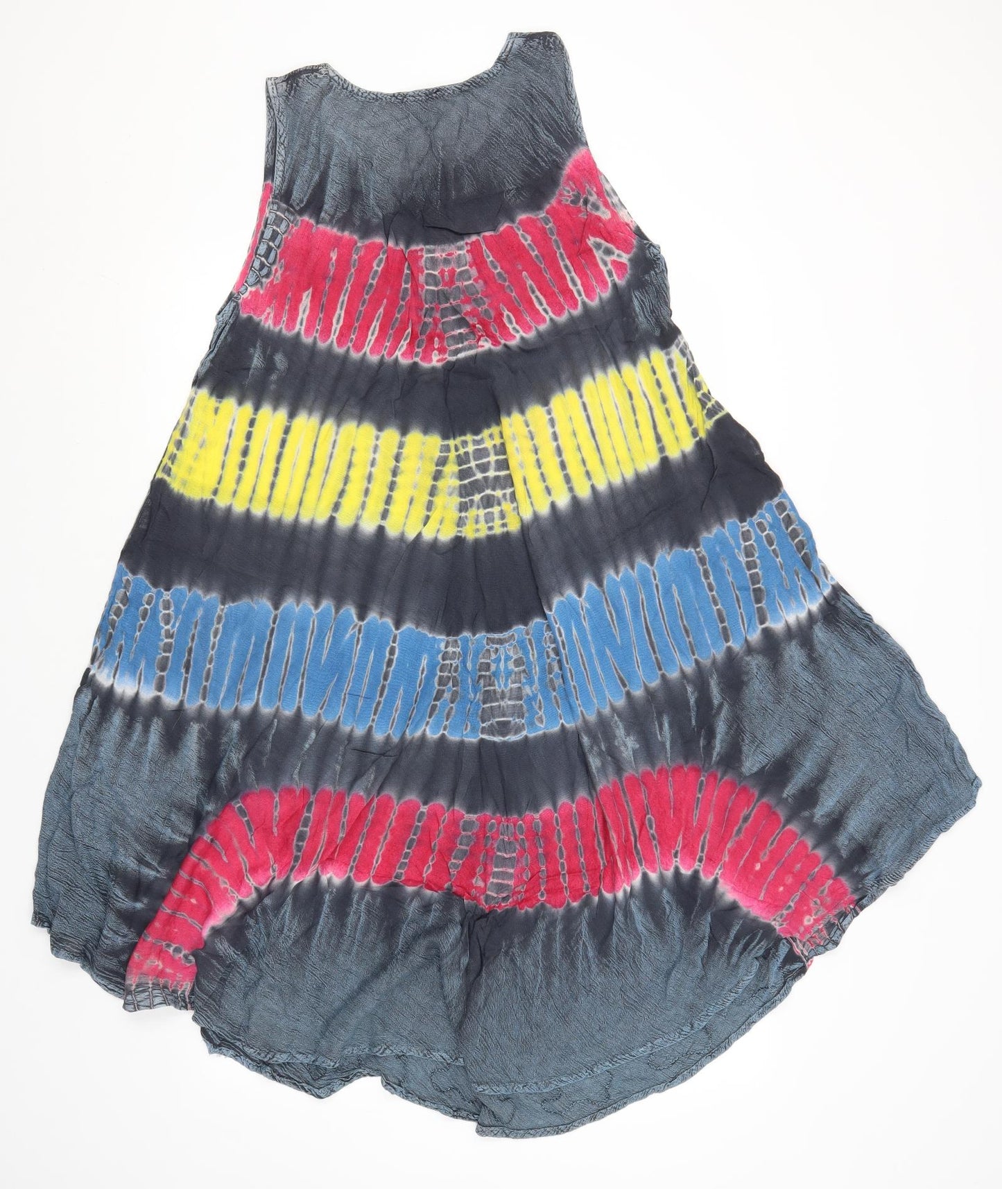 Coline Womens Multicoloured Geometric  A-Line    Round Neck