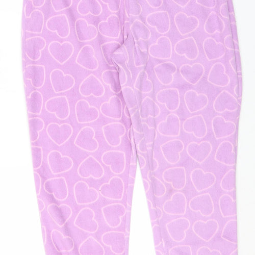 Studio Womens Pink Geometric Polyester  Pyjama Pants Size 16   - Hearts