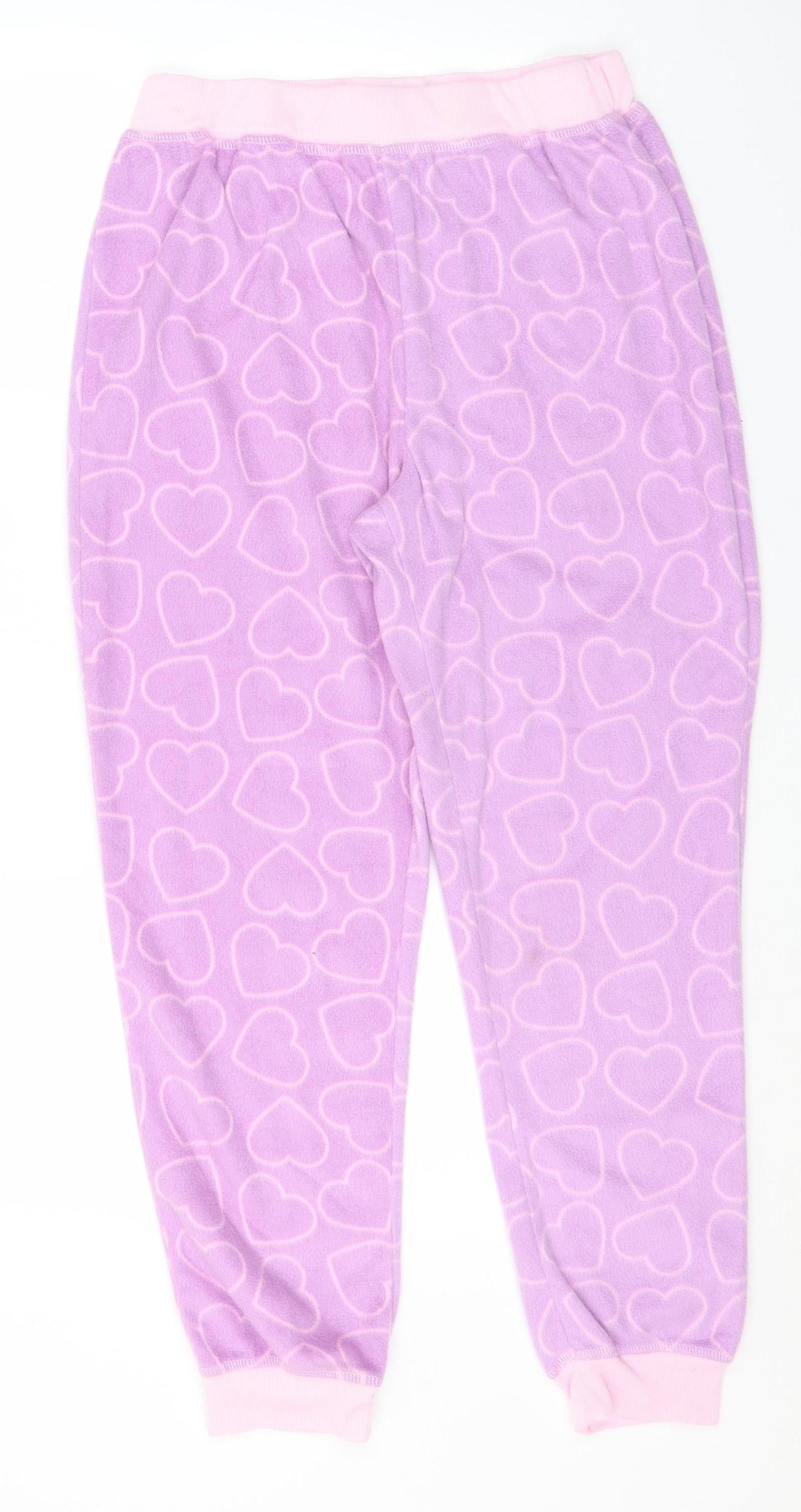 Studio Womens Pink Geometric Polyester  Pyjama Pants Size 16   - Hearts