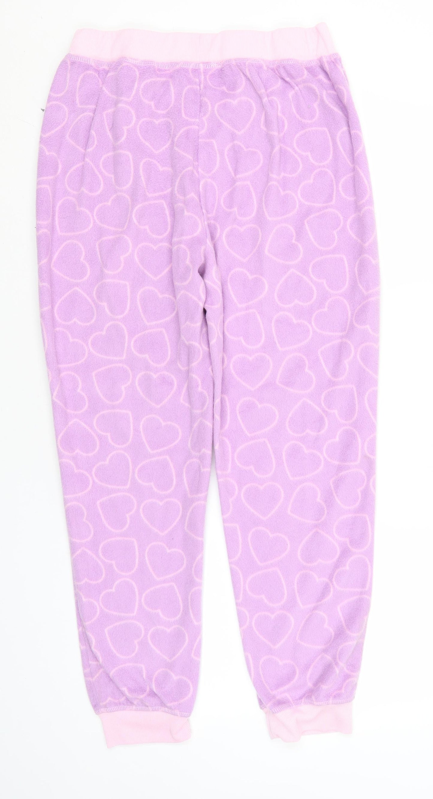 Studio Womens Pink Geometric Polyester  Pyjama Pants Size 16   - Hearts