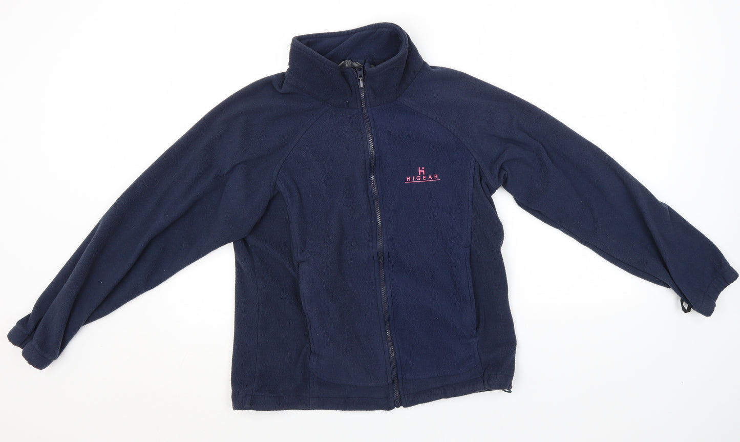 Hi Gear Womens Blue Crew Neck  Polyester Full Zip Jumper Size 14