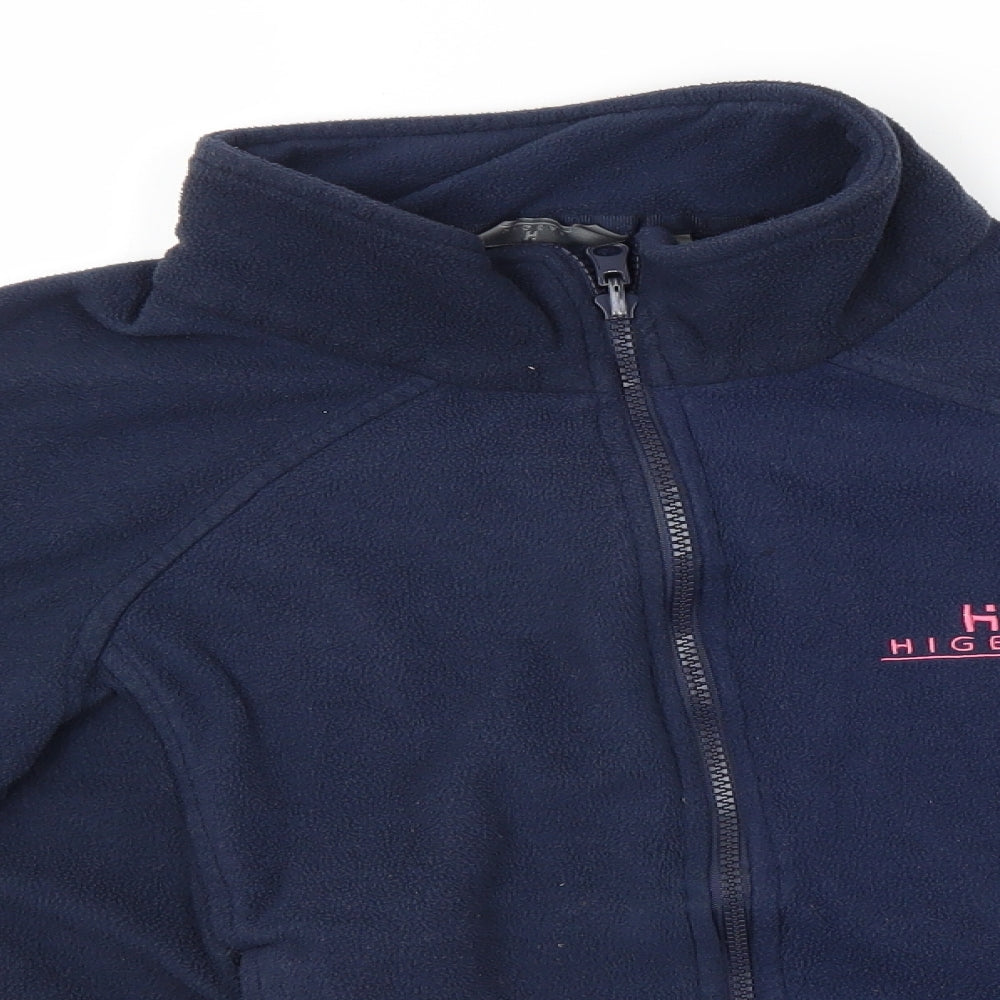 Hi Gear Womens Blue Crew Neck  Polyester Full Zip Jumper Size 14