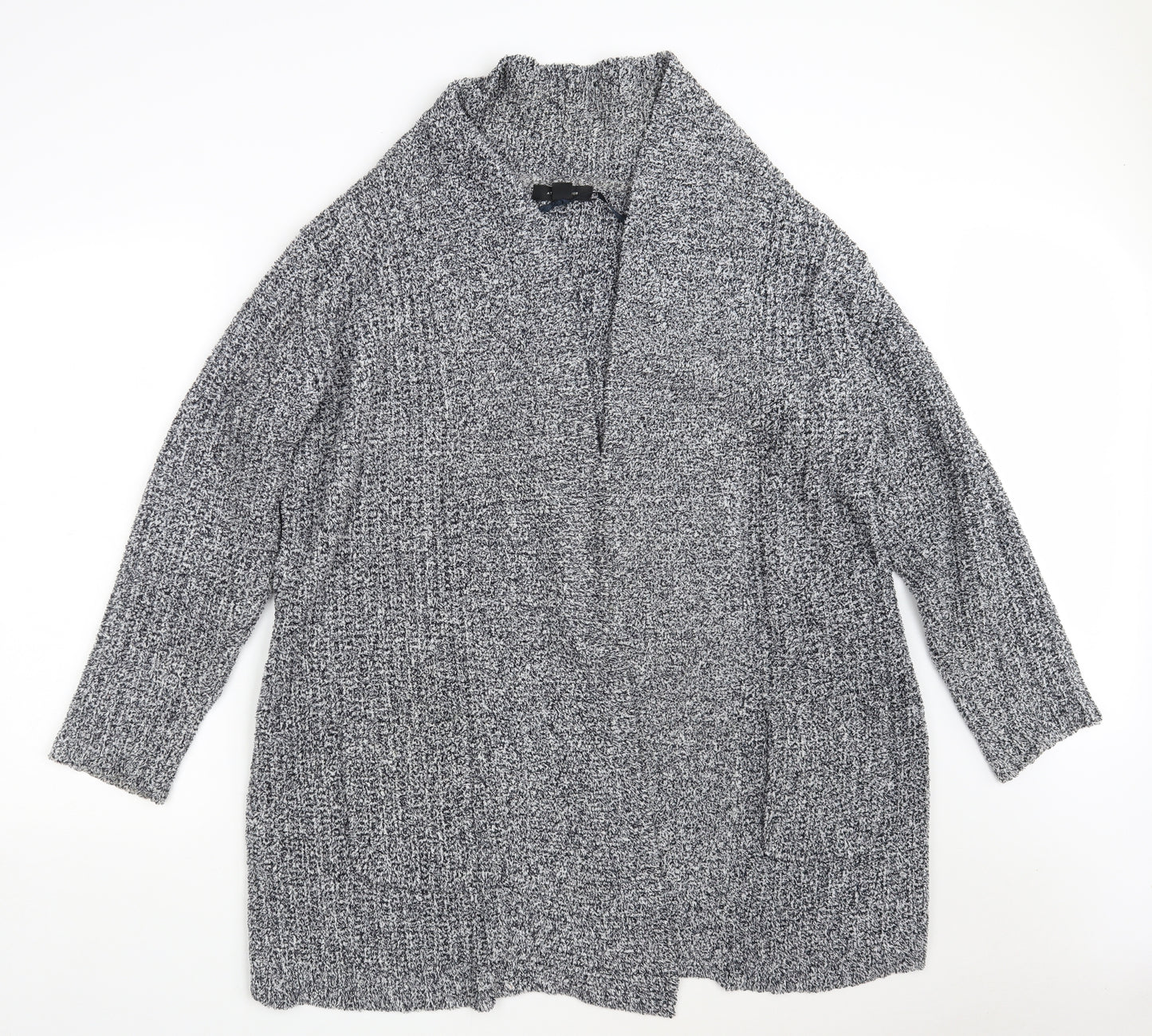 Atmosphere Womens Grey V-Neck  Polyester Wrap Jumper Size 18