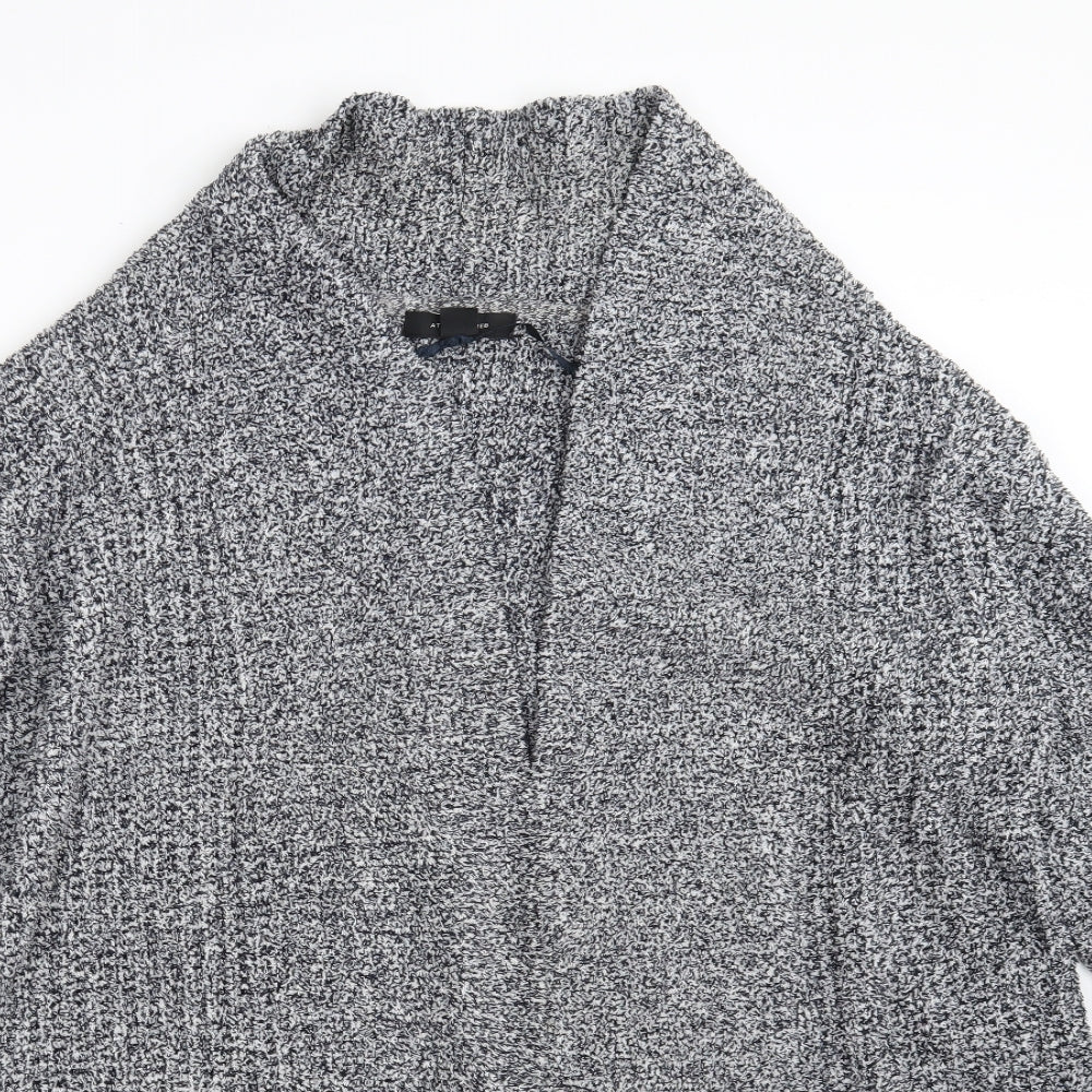 Atmosphere Womens Grey V-Neck  Polyester Wrap Jumper Size 18