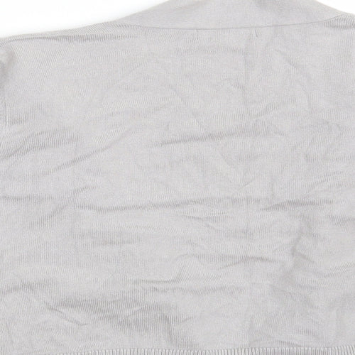 Et Vous Womens Grey V-Neck  Viscose Cardigan Jumper Size 14