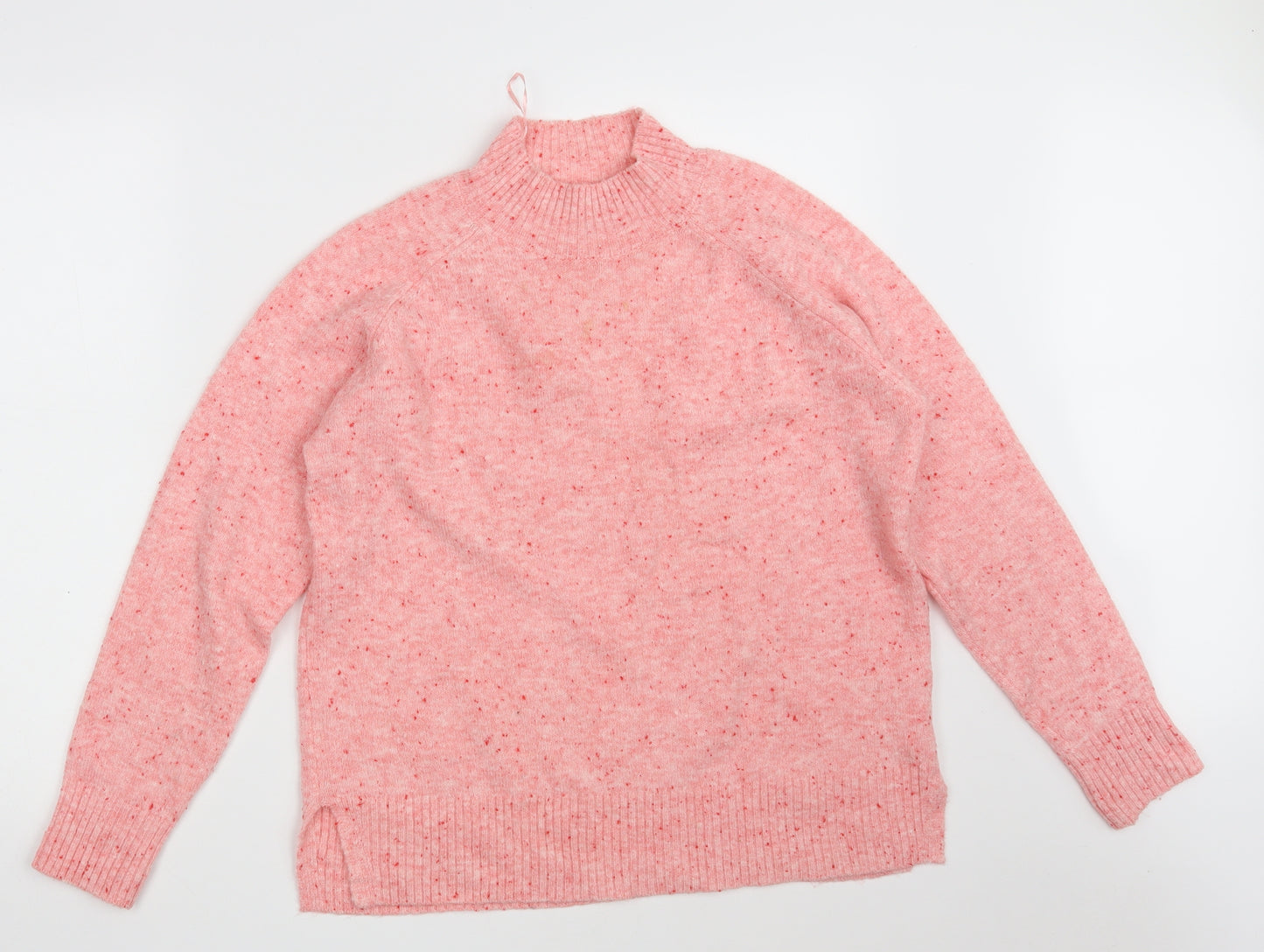 Papaya Womens Pink Round Neck  Acrylic Pullover Jumper Size M