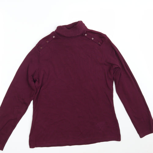 M & Co. Womens Purple  100% Cotton Pullover Sweatshirt Size XL