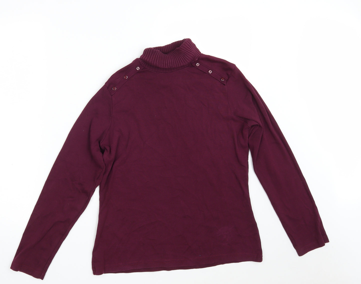 M & Co. Womens Purple  100% Cotton Pullover Sweatshirt Size XL