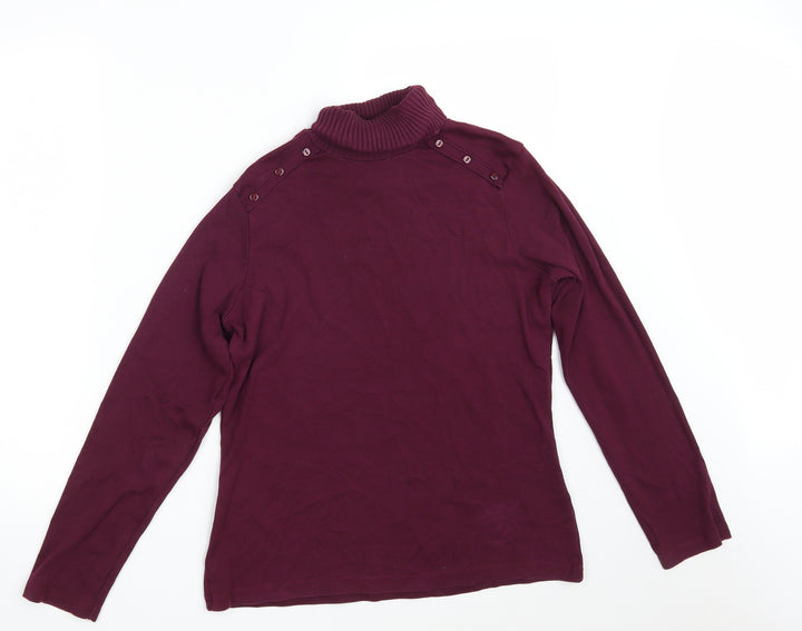M & Co. Womens Purple  100% Cotton Pullover Sweatshirt Size XL
