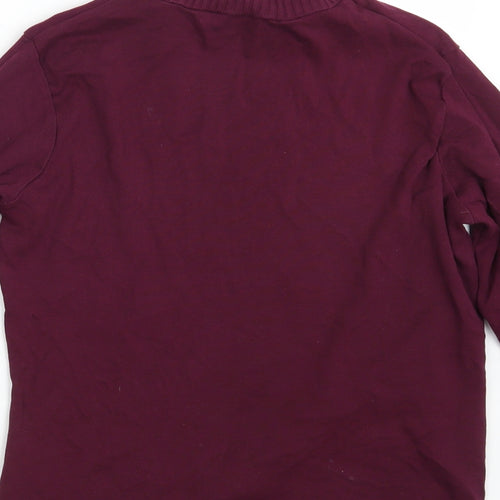 M & Co. Womens Purple  100% Cotton Pullover Sweatshirt Size XL