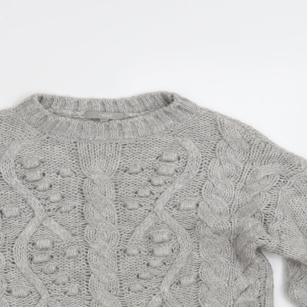 NEXT Womens Grey Round Neck  Acrylic Pullover Jumper Size S