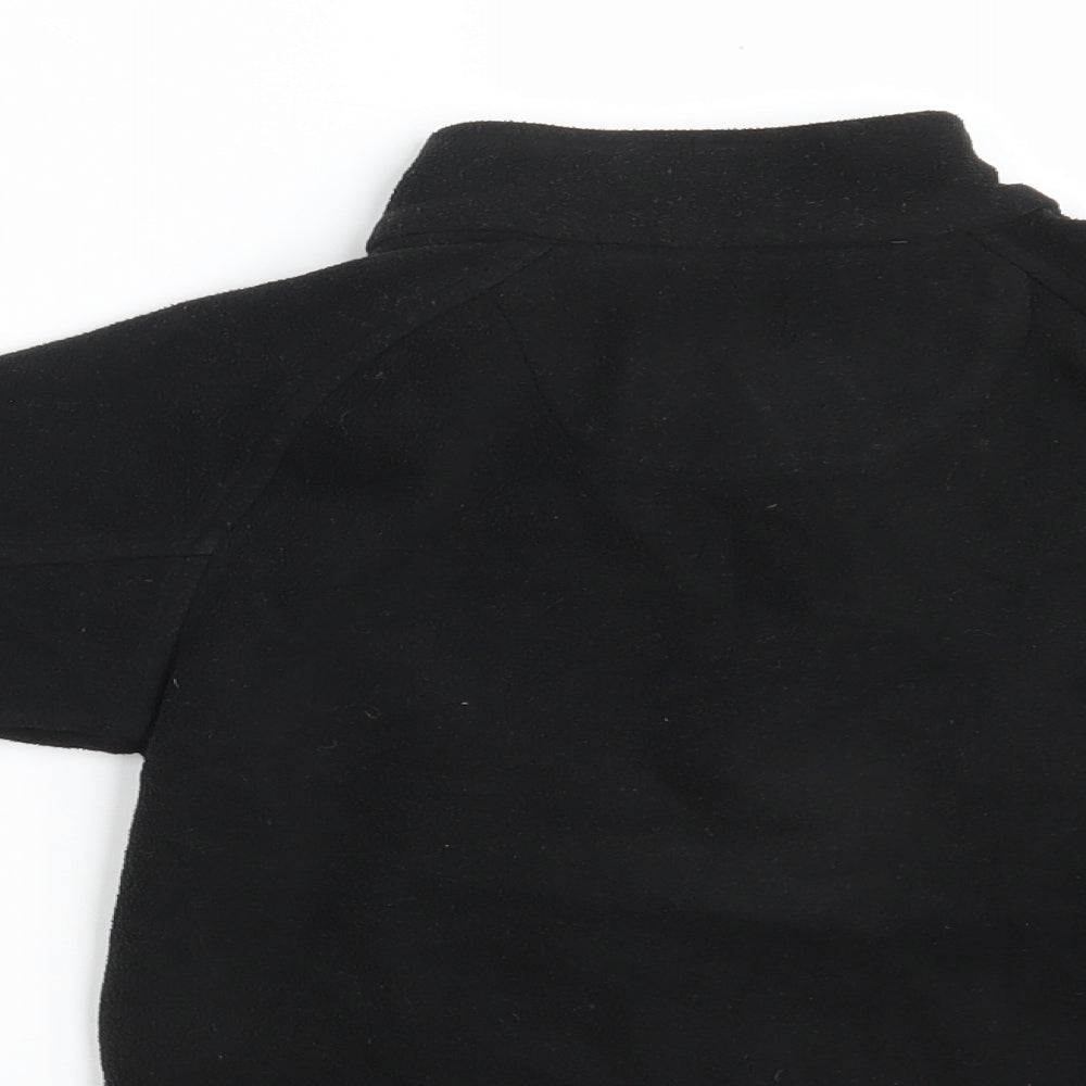 Regatta Girls Black Collared  100% Polyester Full Zip Jumper Size 3-4 Years  Zip