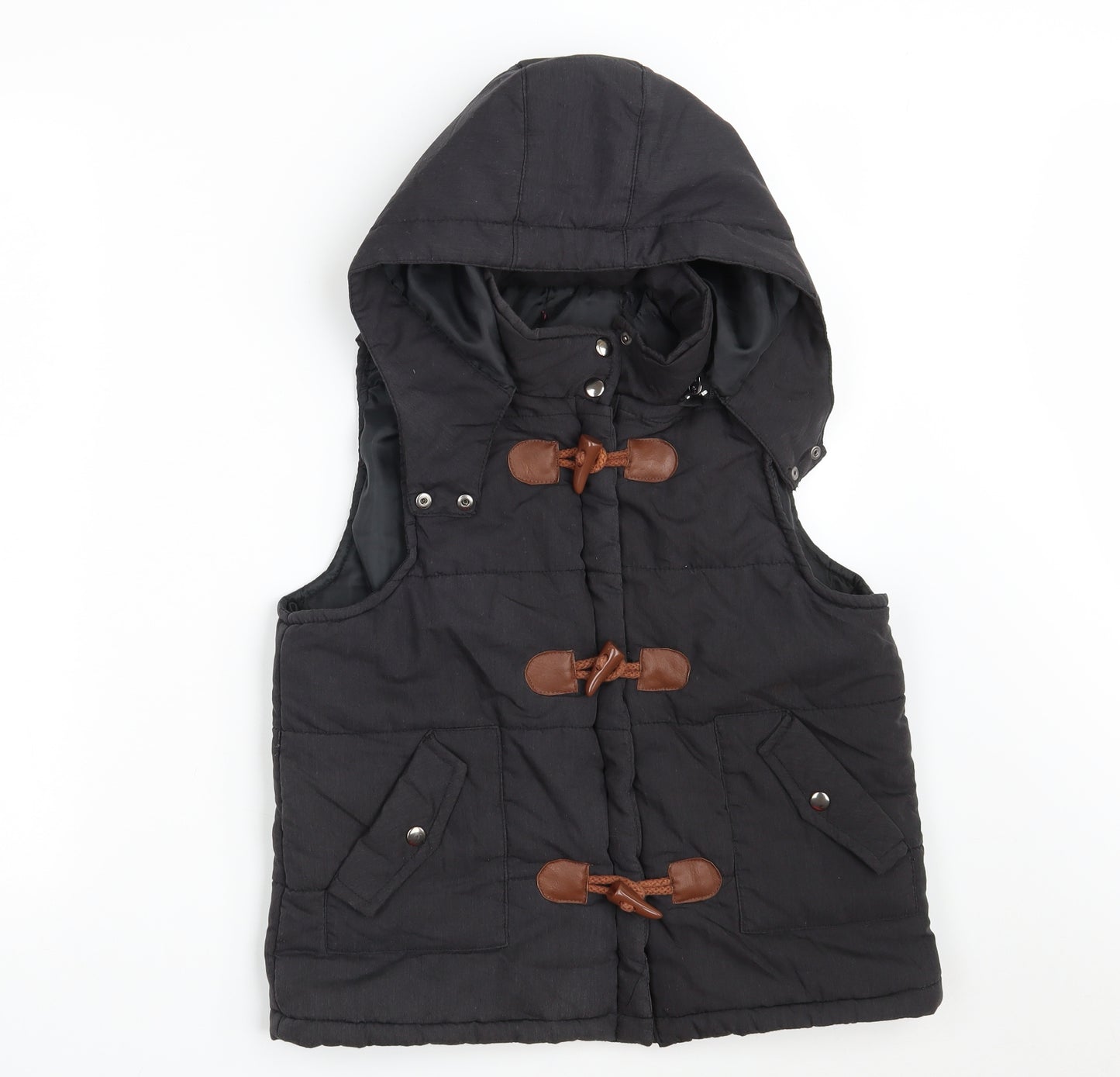 Preworn Womens Black   Gilet Jacket Size 12  Zip