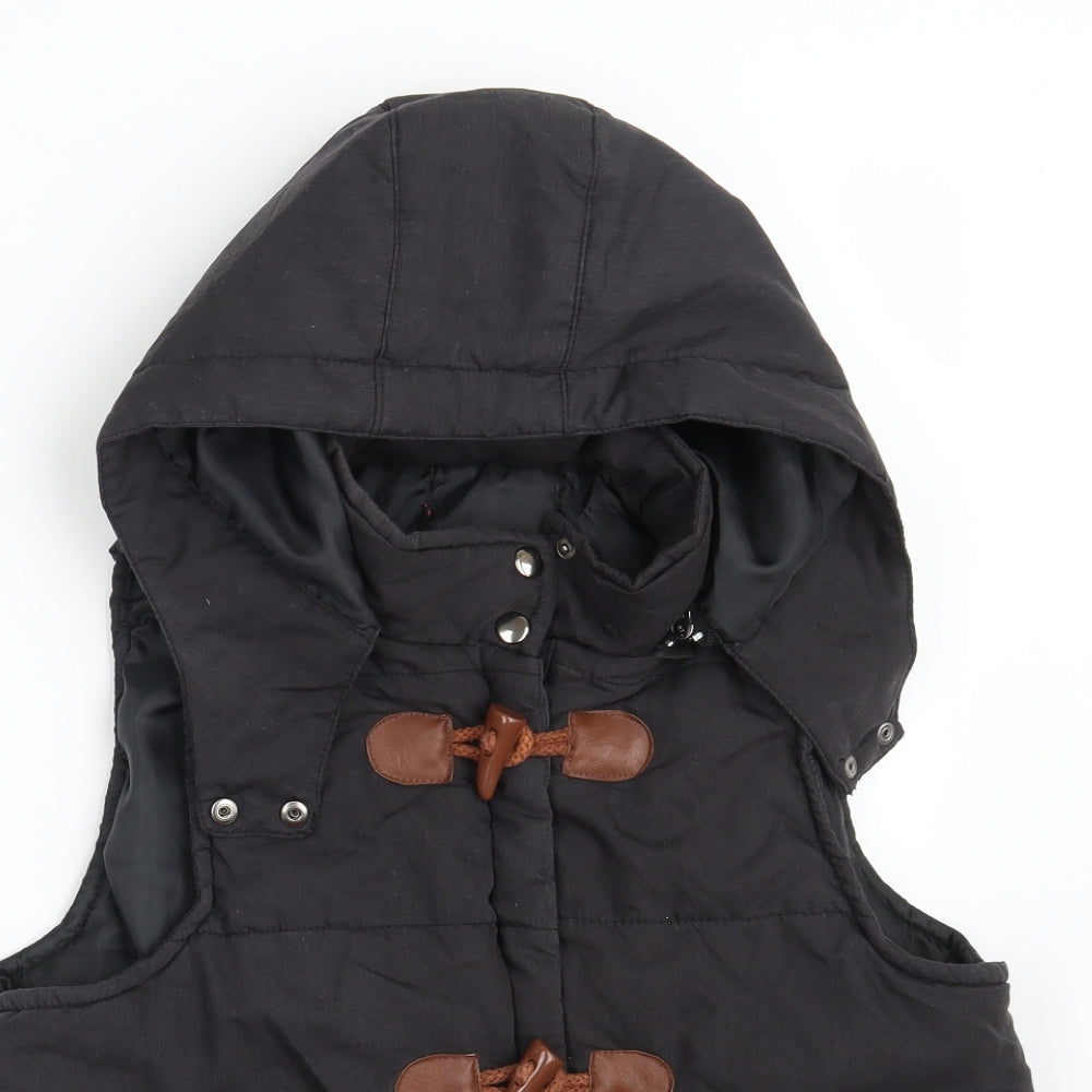 Preworn Womens Black   Gilet Jacket Size 12  Zip