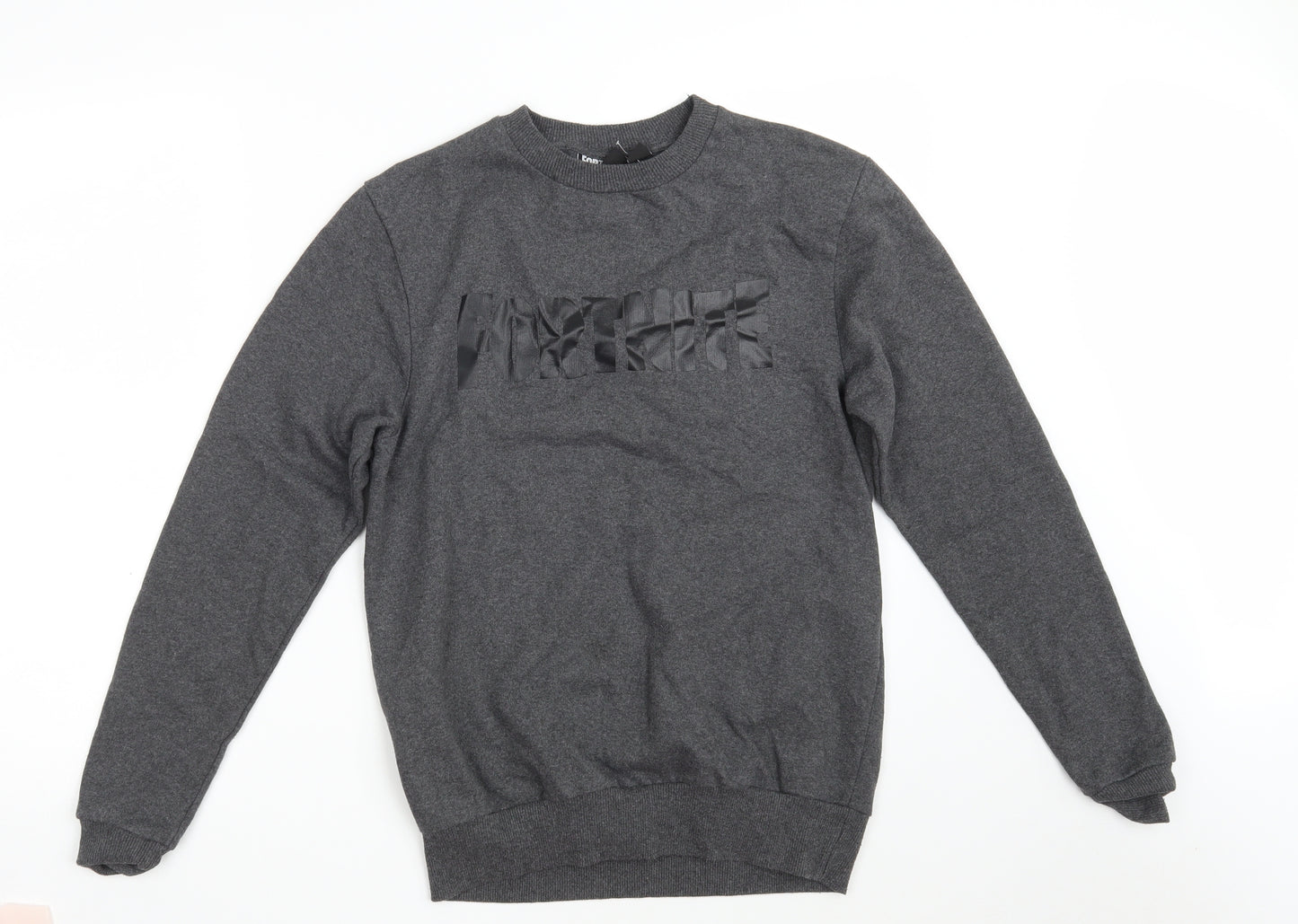Primark Mens Grey  Polyester Pullover Sweatshirt Size S   - Fortnite