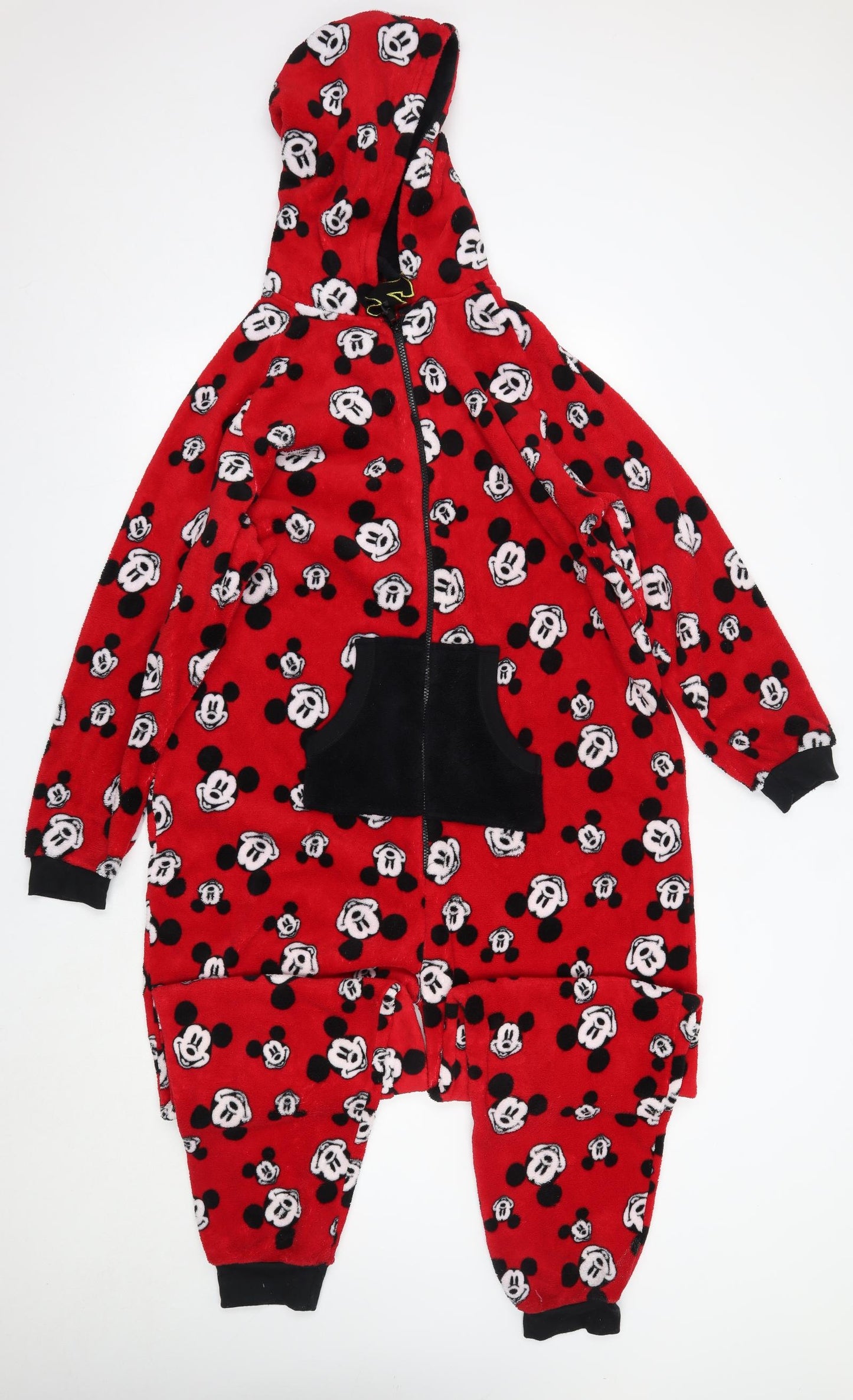 Primark Womens Red Solid Polyester Top One Piece Size XL   - Mickey Mouse Onesie