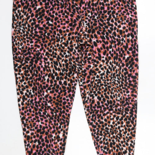 Cuddl Duds Womens Pink Animal Print Polyester  Pyjama Pants Size XL
