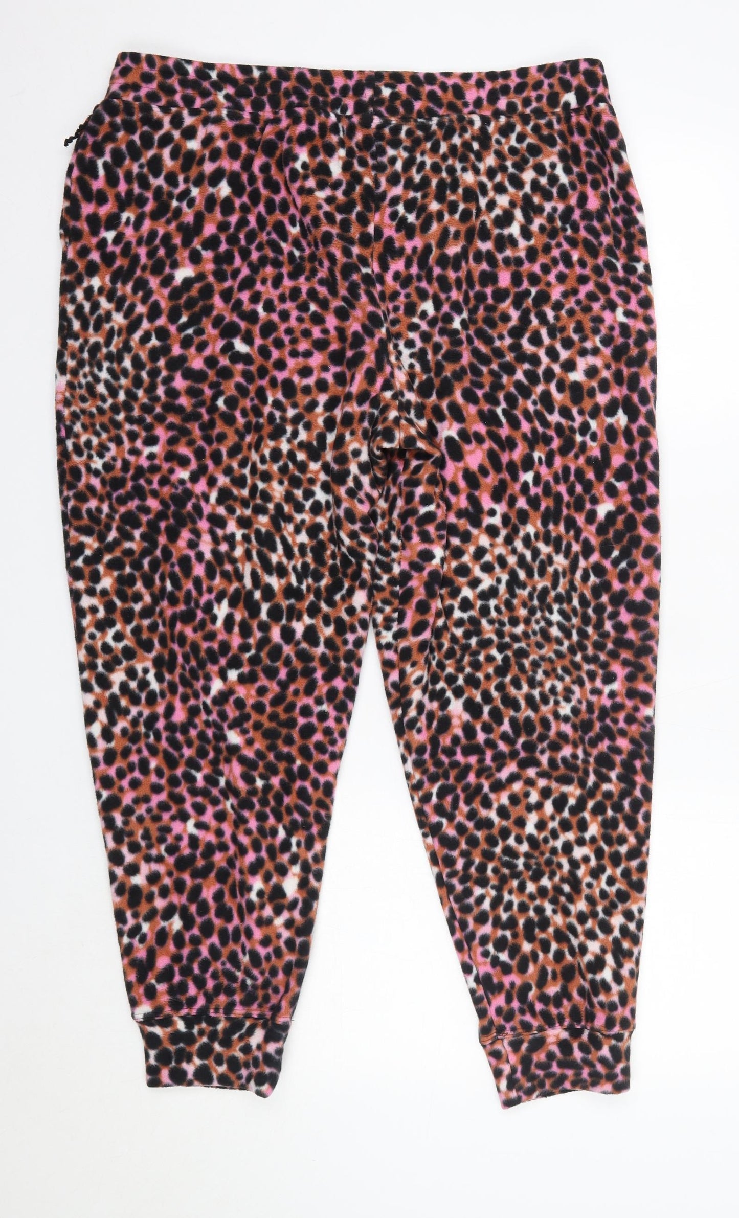 Cuddl Duds Womens Pink Animal Print Polyester  Pyjama Pants Size XL