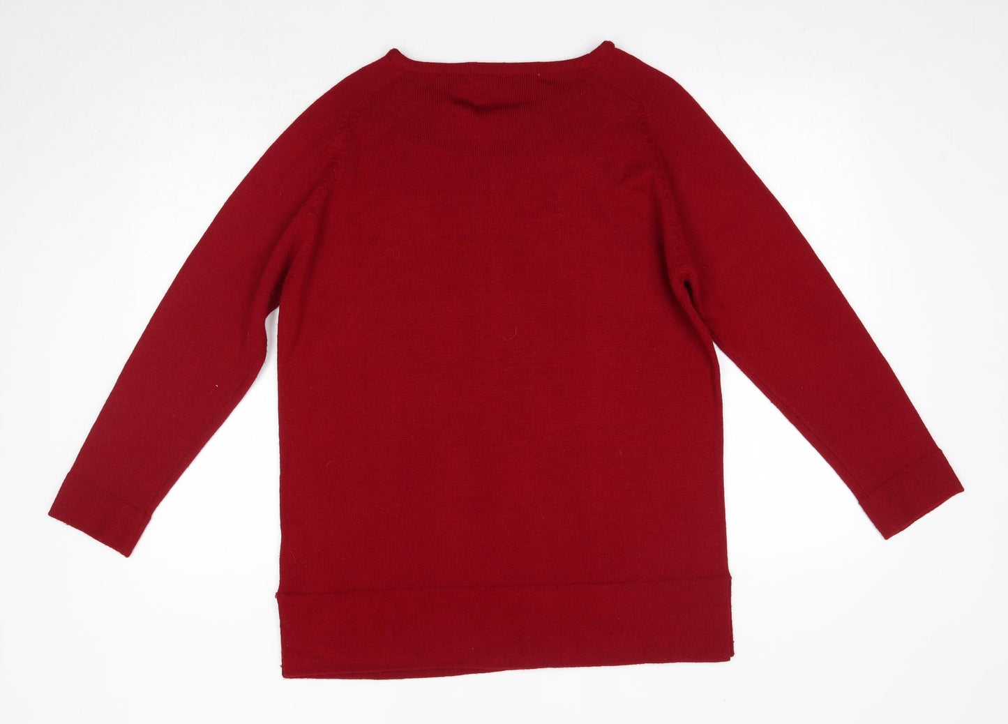 Tigi Wear Mens Red Round Neck  Acrylic Pullover Jumper Size M