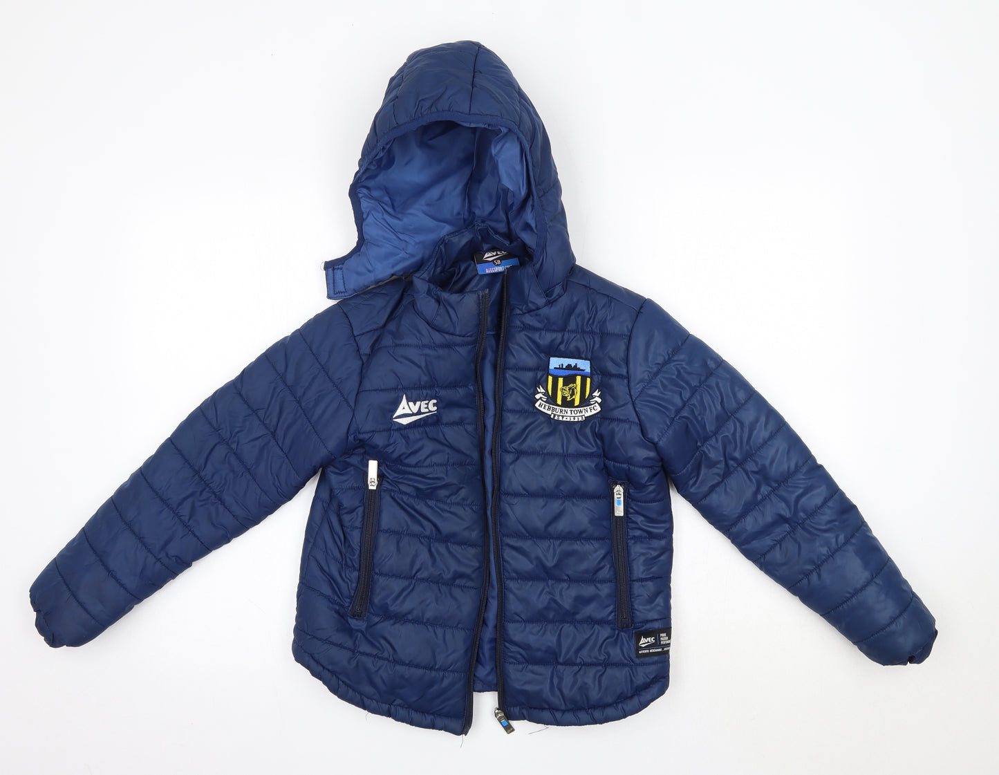 Avec Boys Blue   Overcoat Coat Size 7-8 Years   - Hepburn Town FC